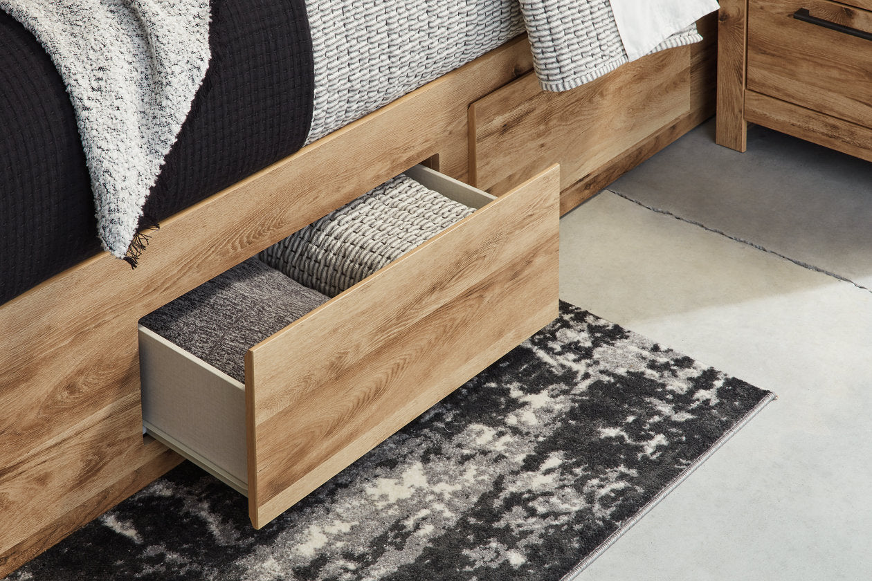Hyanna Tan Brown Storage Platform Bedroom Set 2 Drawers - Image 8