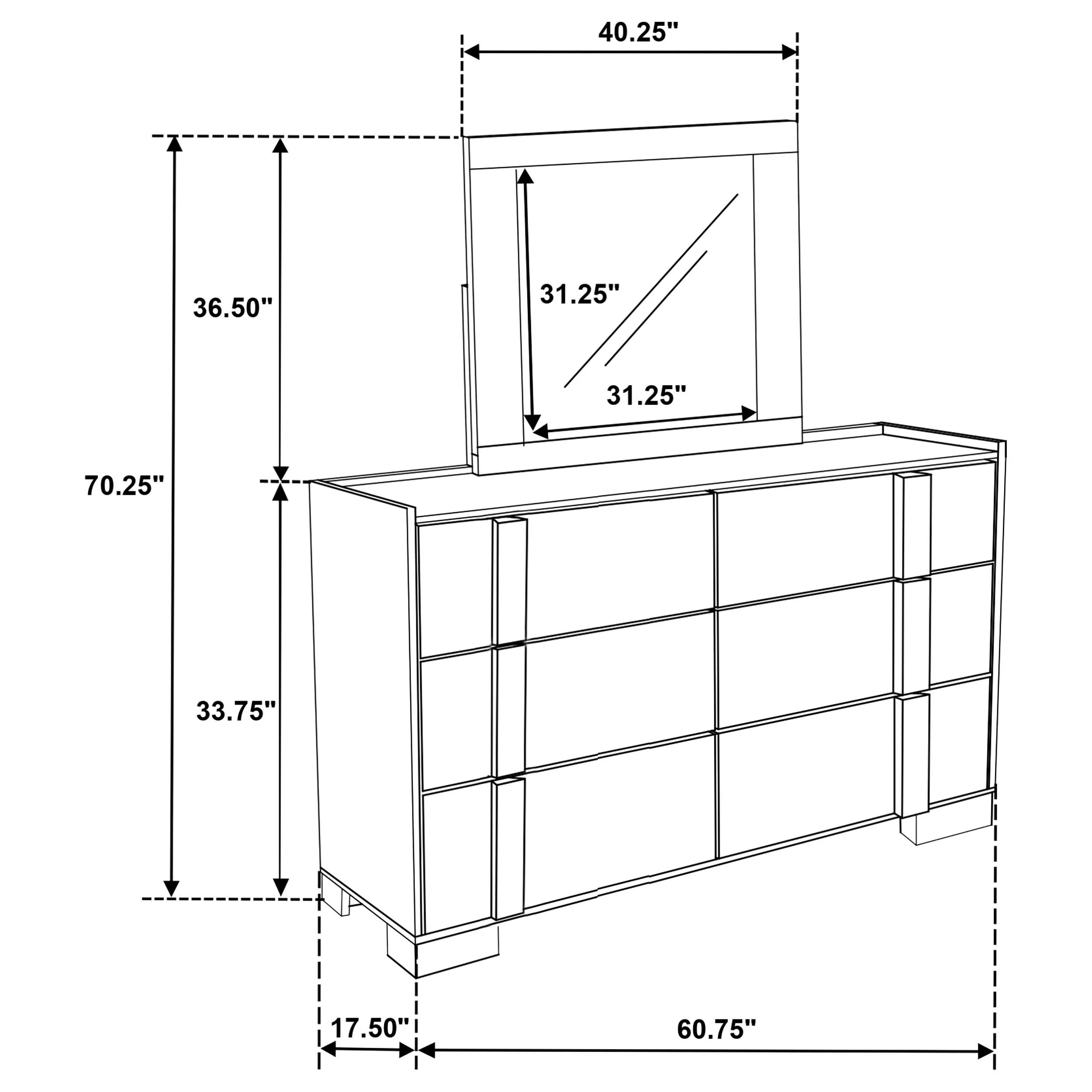 Hyland Natural 6-Drawer Dresser with Mirror - Image 14