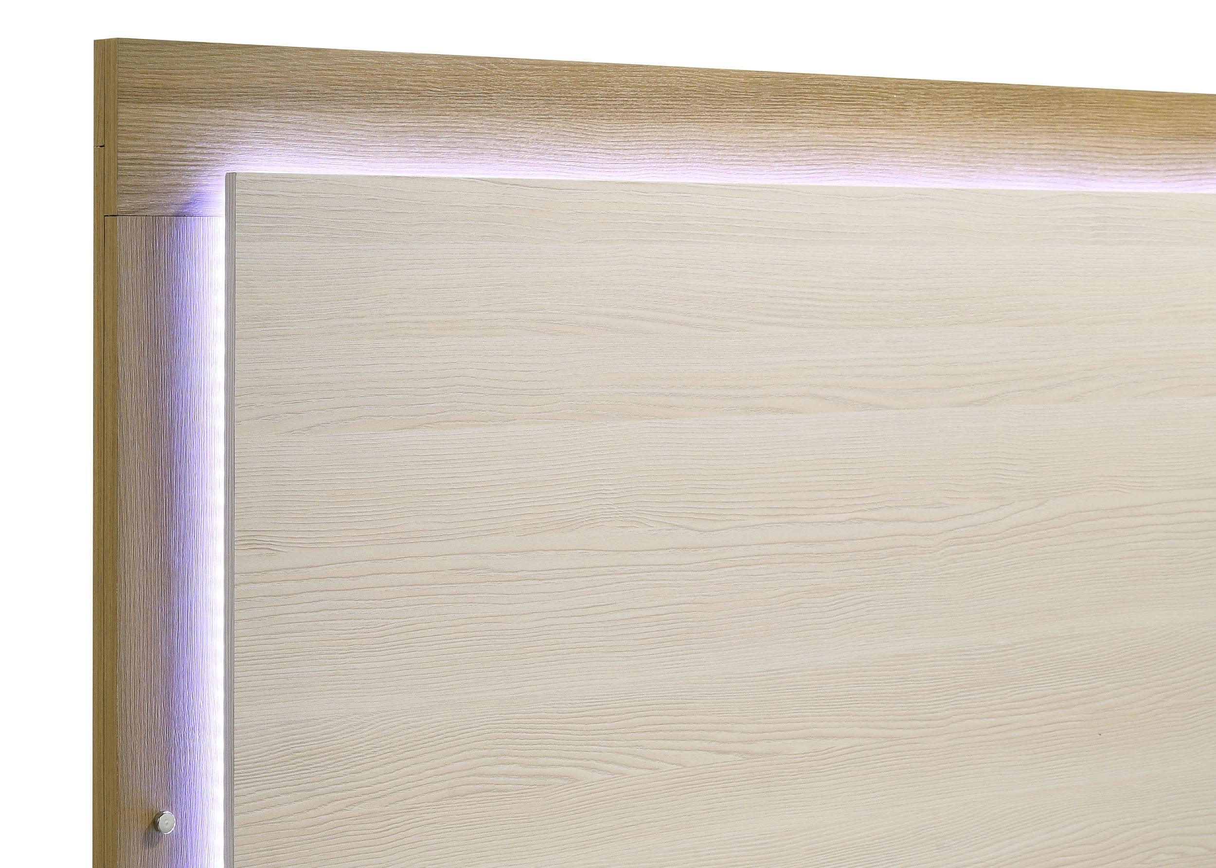 Hyland Natural Eastern King Panel Bed LED Headboard - Image 6