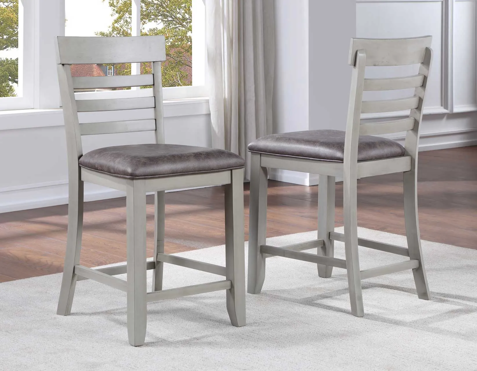 Hyland Stone Gray/Charcoal Counter Height Dining Set - Image 4