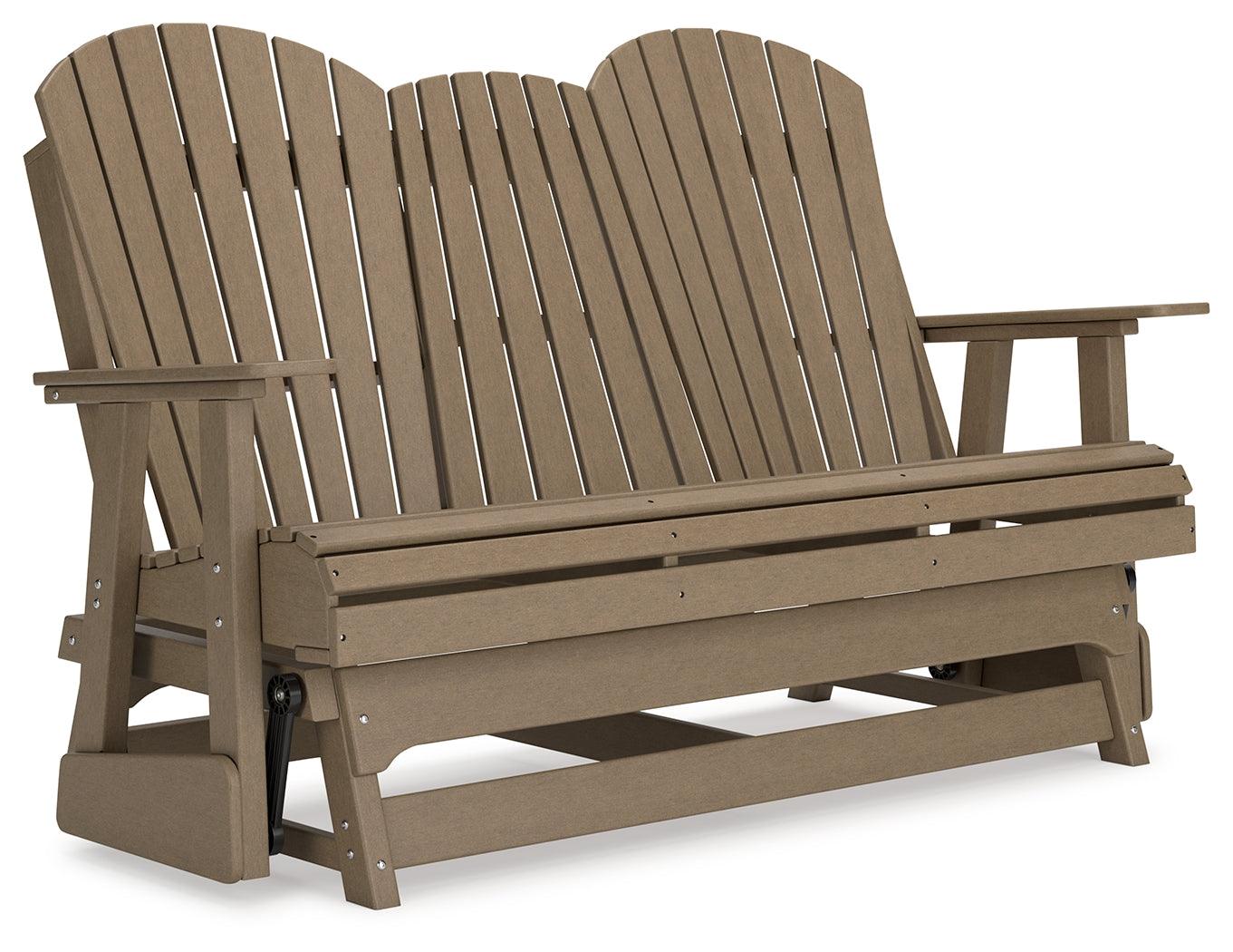 Hyland wave Driftwood Outdoor Glider Loveseat - Image 3