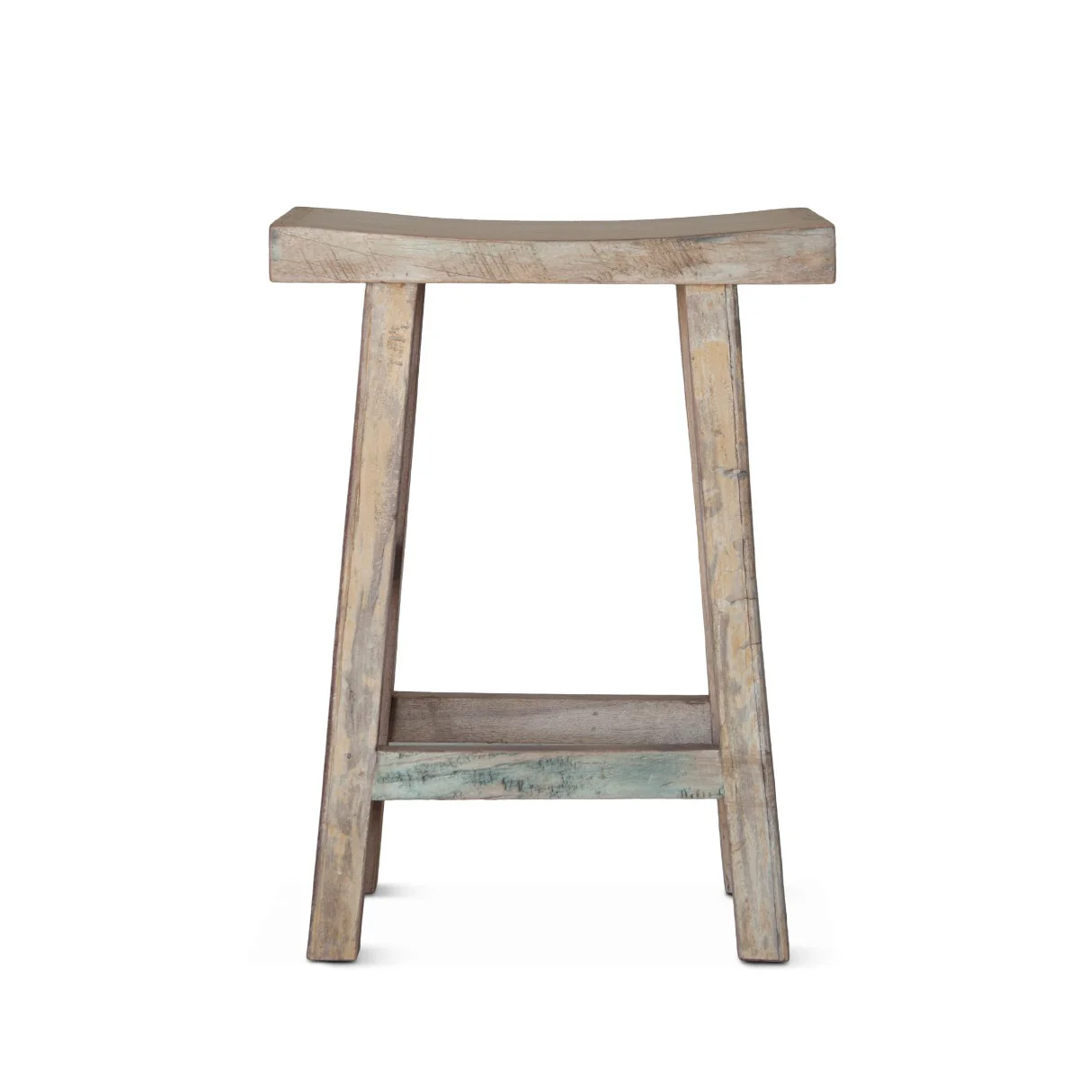 Ibiza 19" Counter Chair in Vintage Teal Reclaimed Wood - Image 4