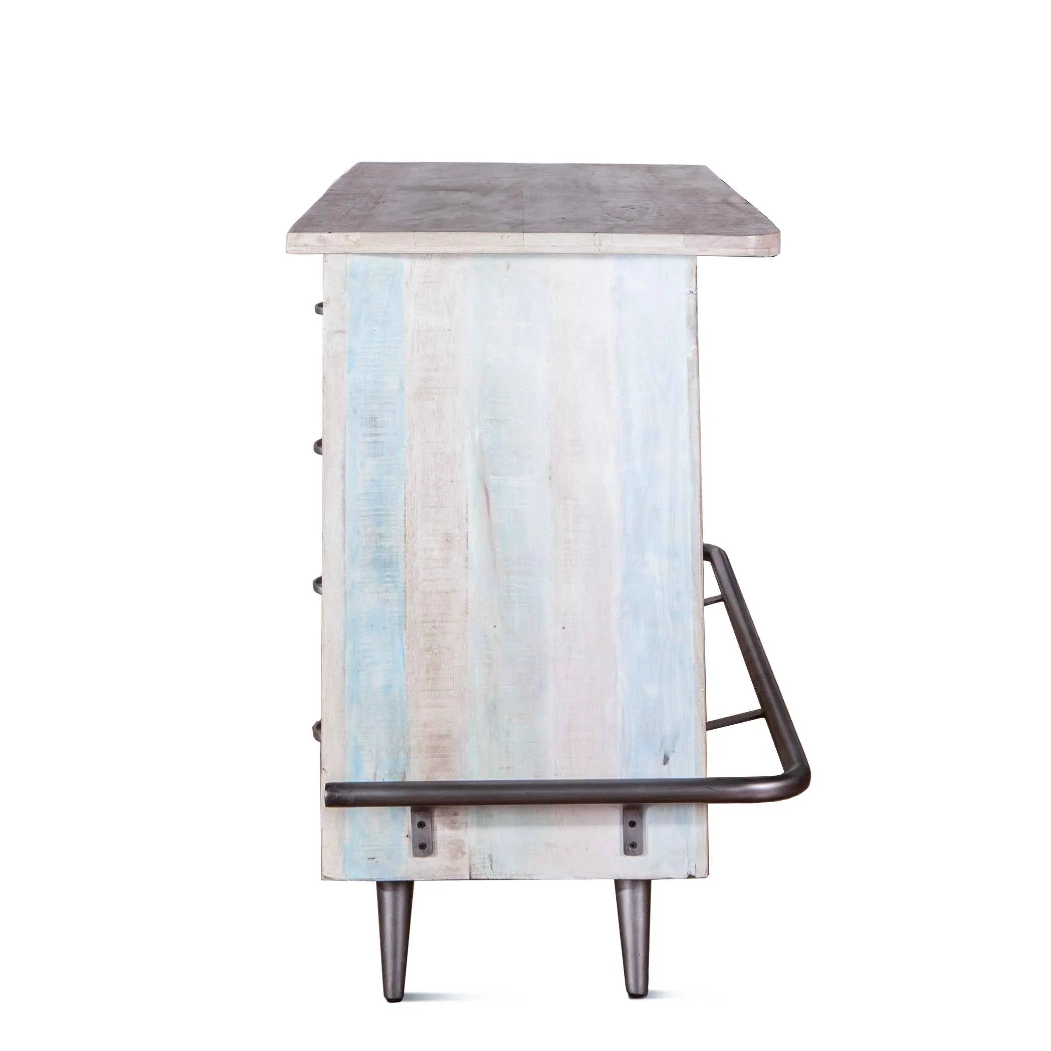 Ibiza 62" Bar in Vintage Teal Reclaimed Wood - Image 6