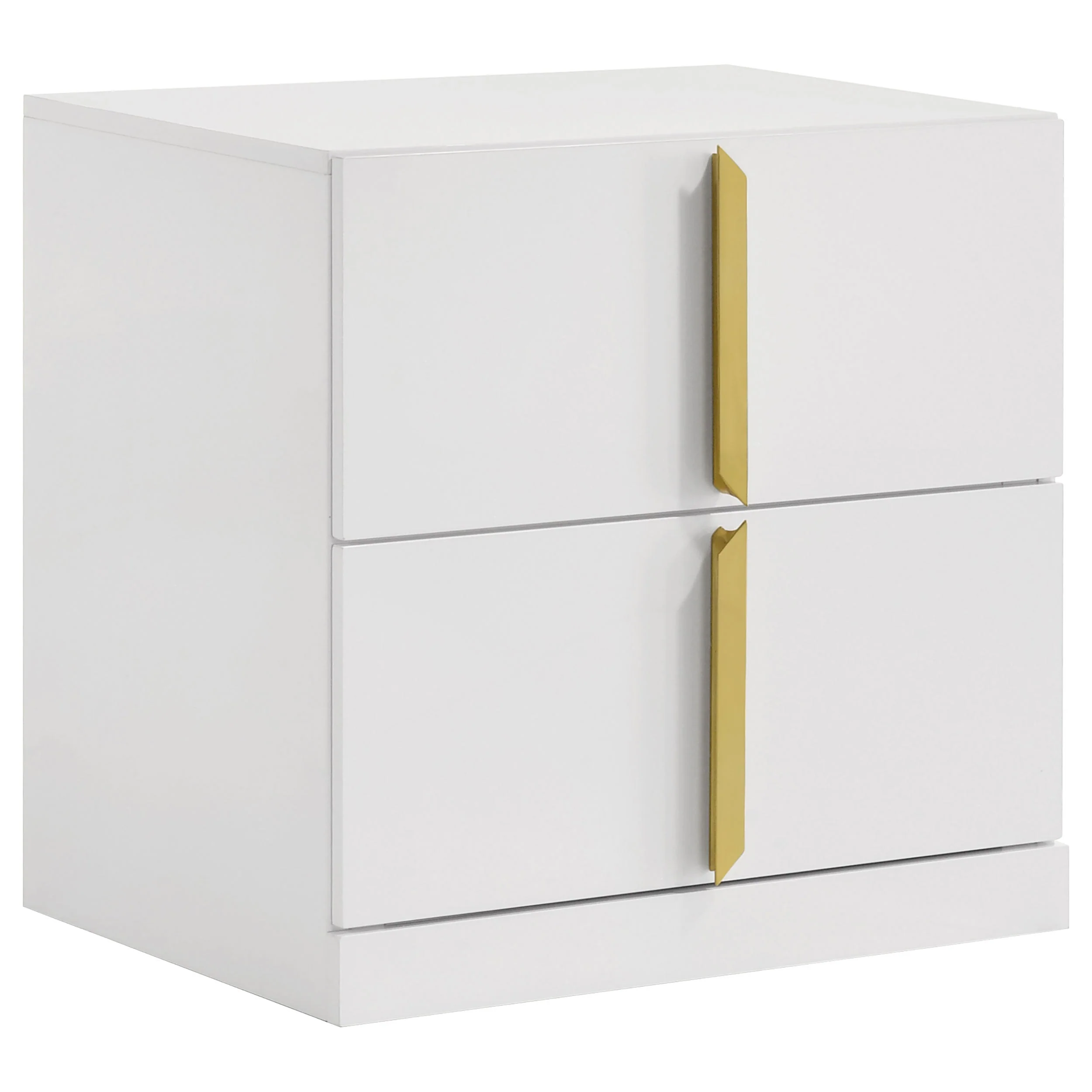 Ines Navy/White High Gloss 4-piece Queen Bedroom Set - Image 5