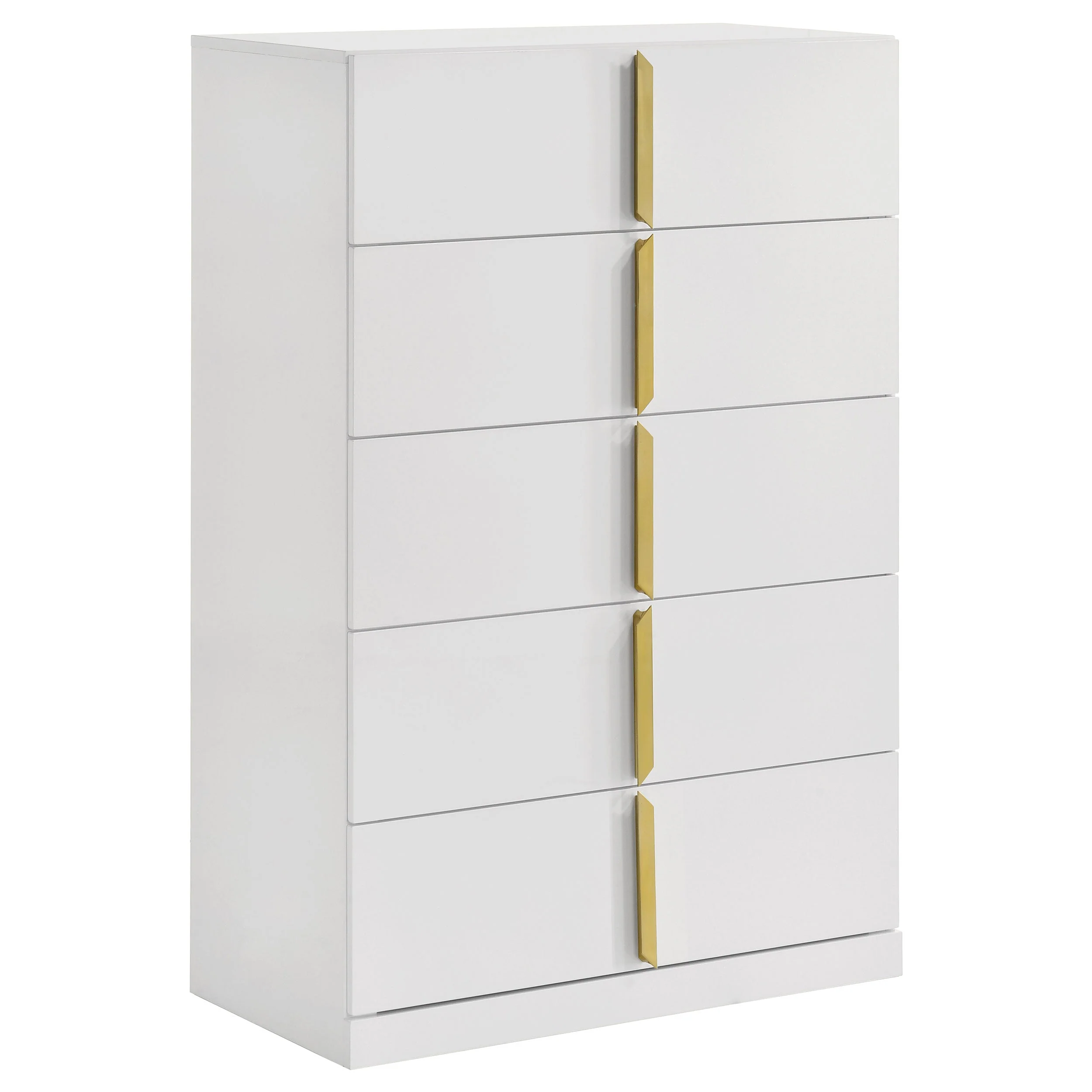 Ines Navy/White High Gloss 5-piece Eastern King Bedroom Set - Image 11
