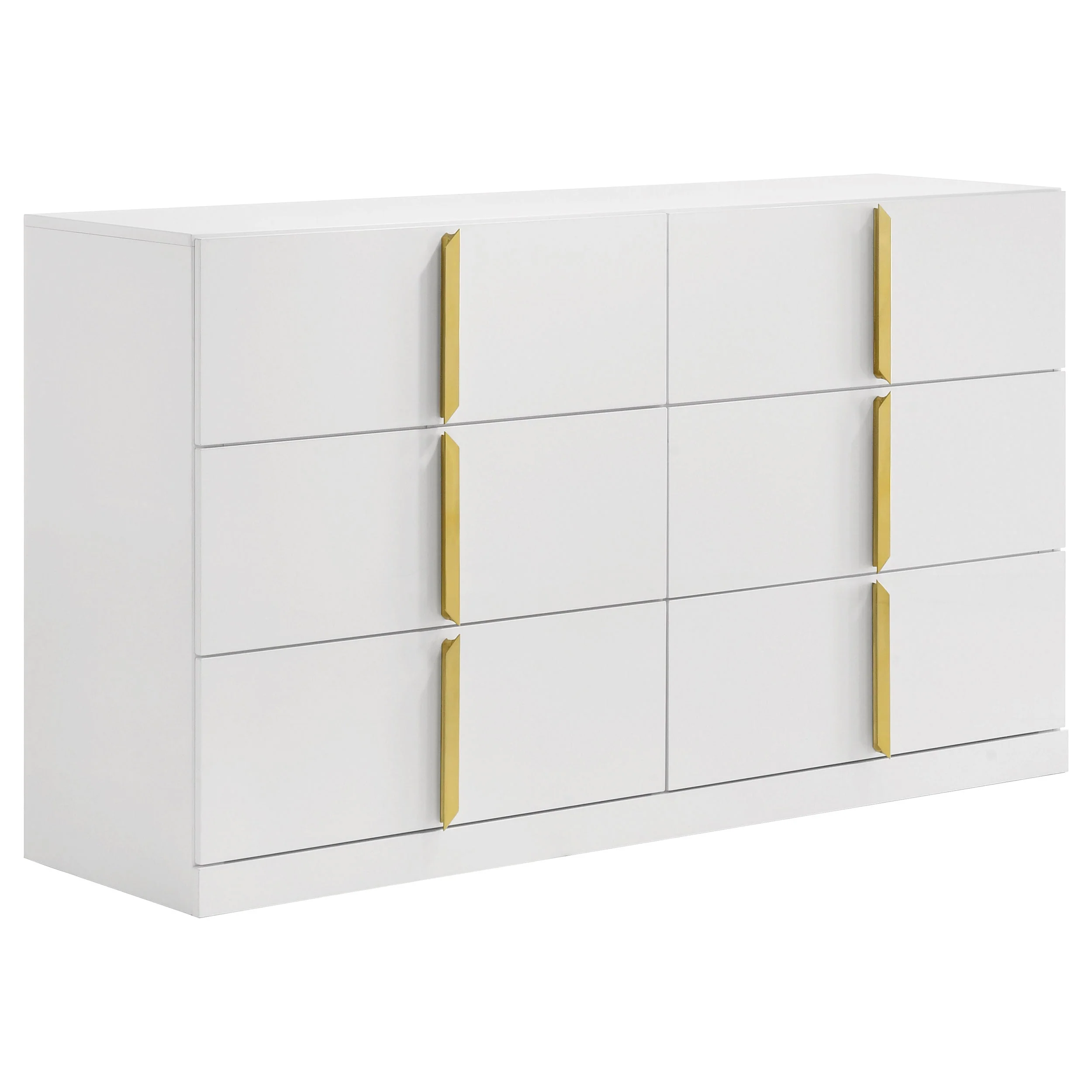Ines Navy/White High Gloss 5-piece Queen Bedroom Set - Image 7