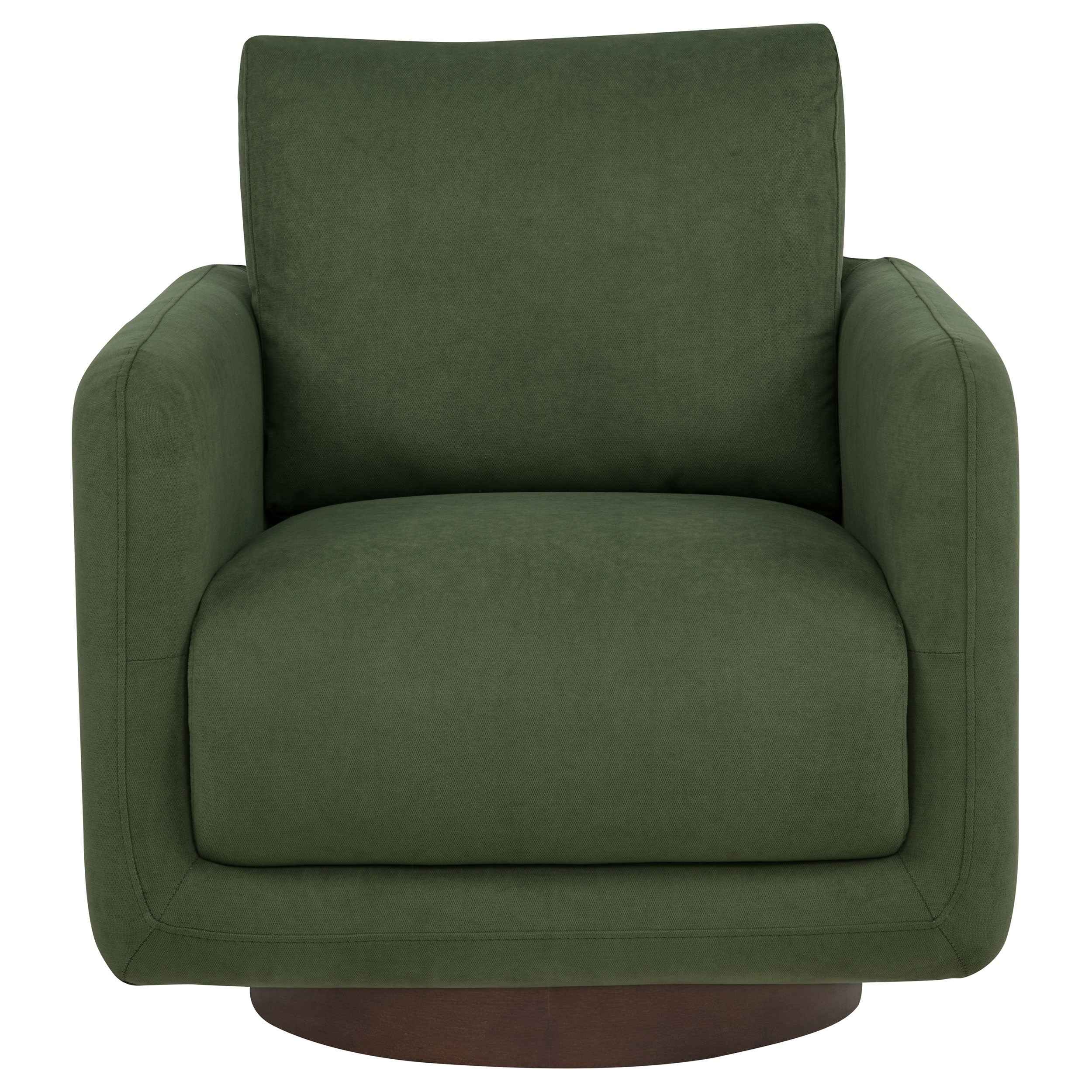 Iris Matcha Fabric Upholstered Swivel Accent Chair - Image 3
