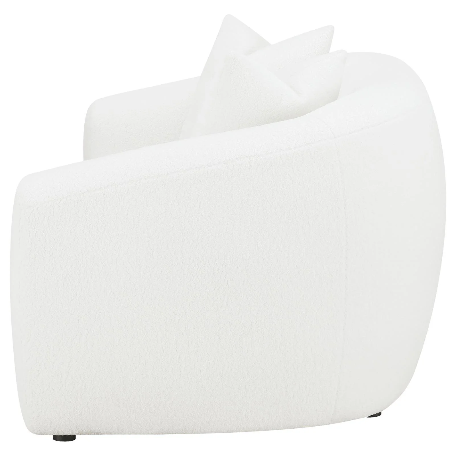 Isabella White Upholstered Tight Back Loveseat - Image 5