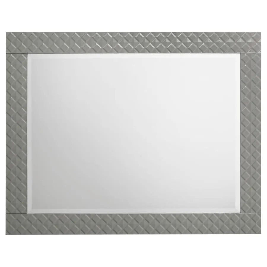 Ives Grey High Gloss 4-Piece Queen Bedroom Set - Image 8