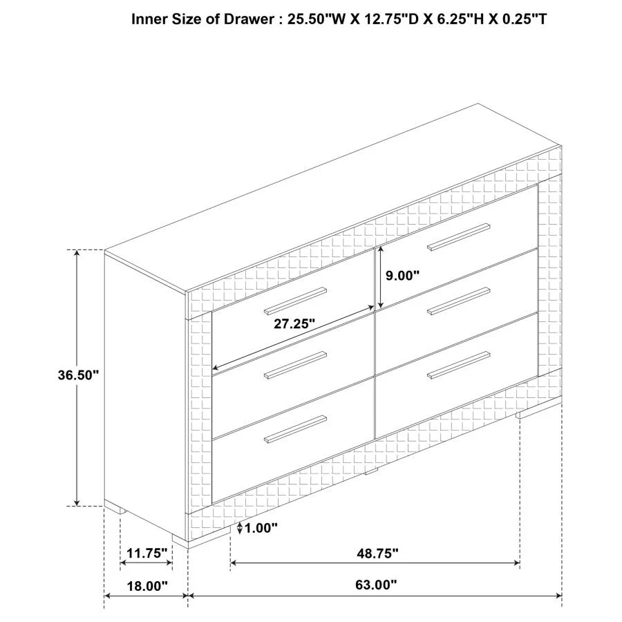 Ives White High Gloss 5-Piece Queen Bedroom Set - Image 18