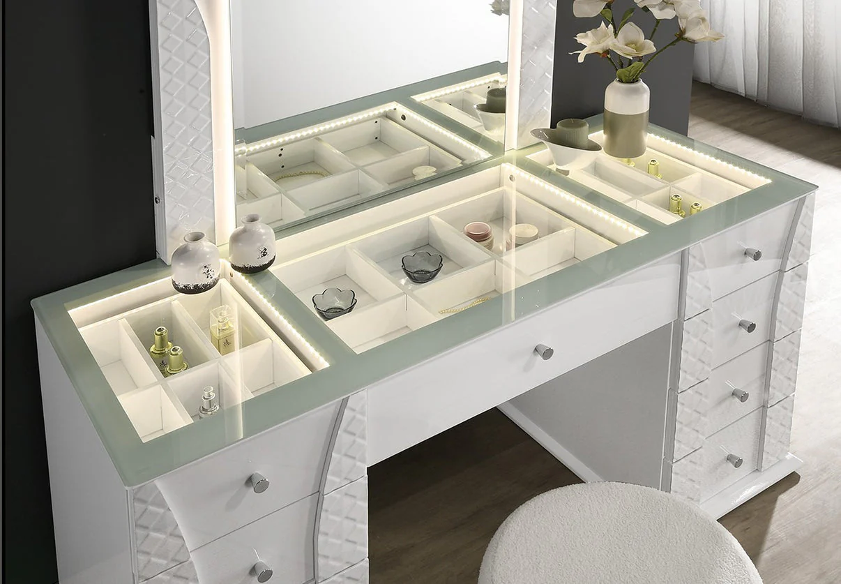 Ivette White Vanity Set - Image 2