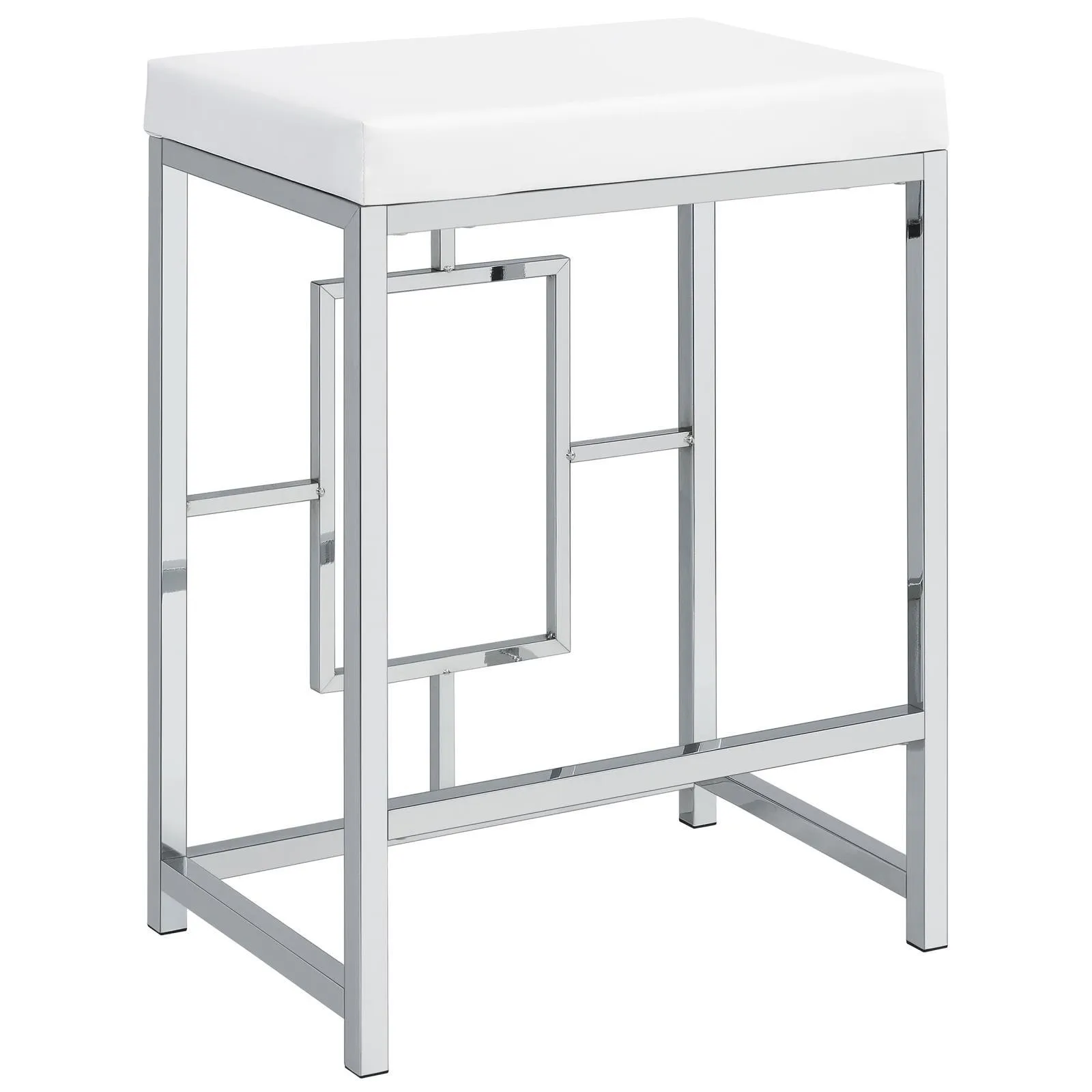Jackson White/Chrome 5-Piece Multipurpose Counter Height Table Set - Image 13