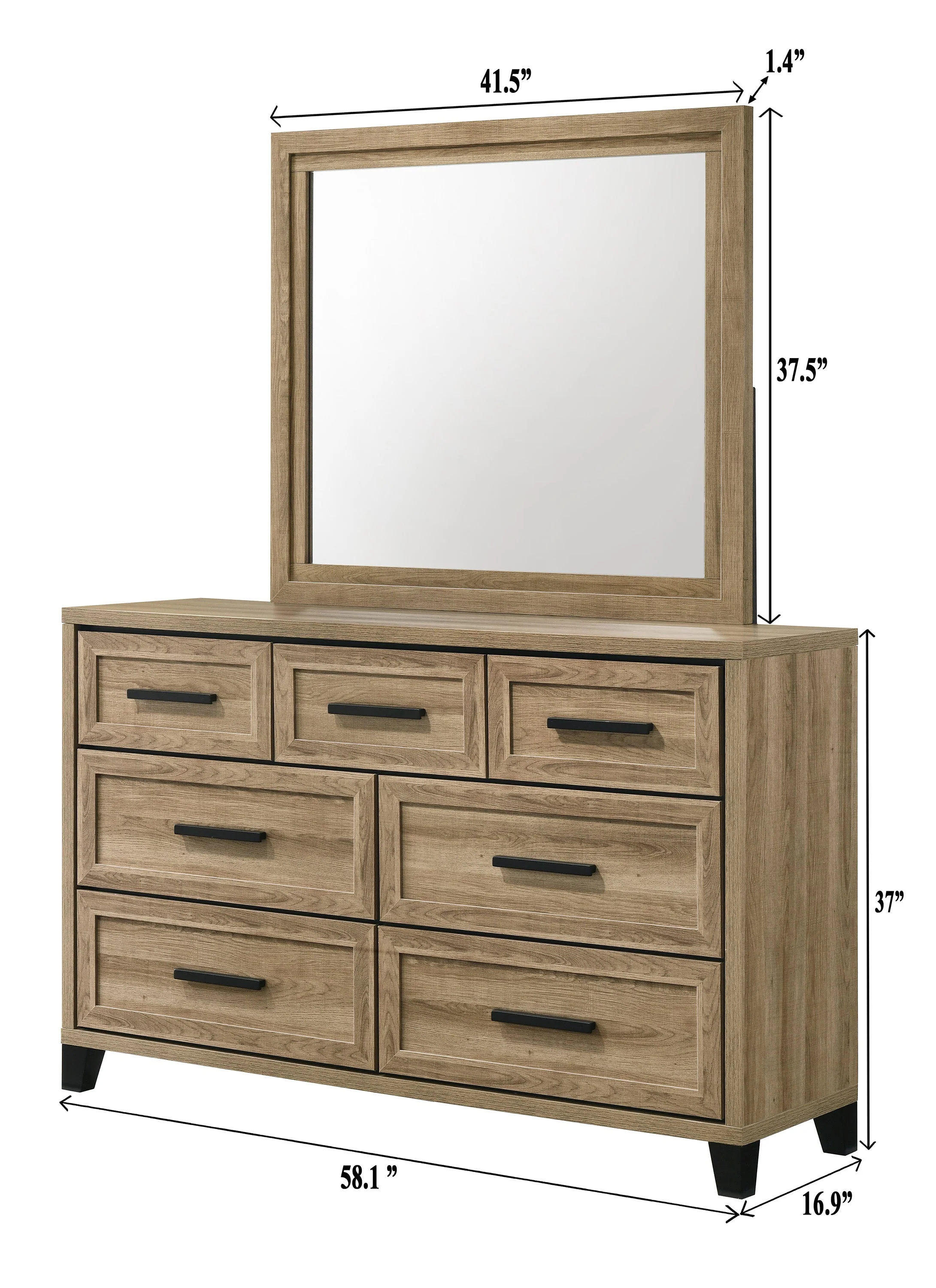 Jameson Natural Panel Bedroom Set - Image 13