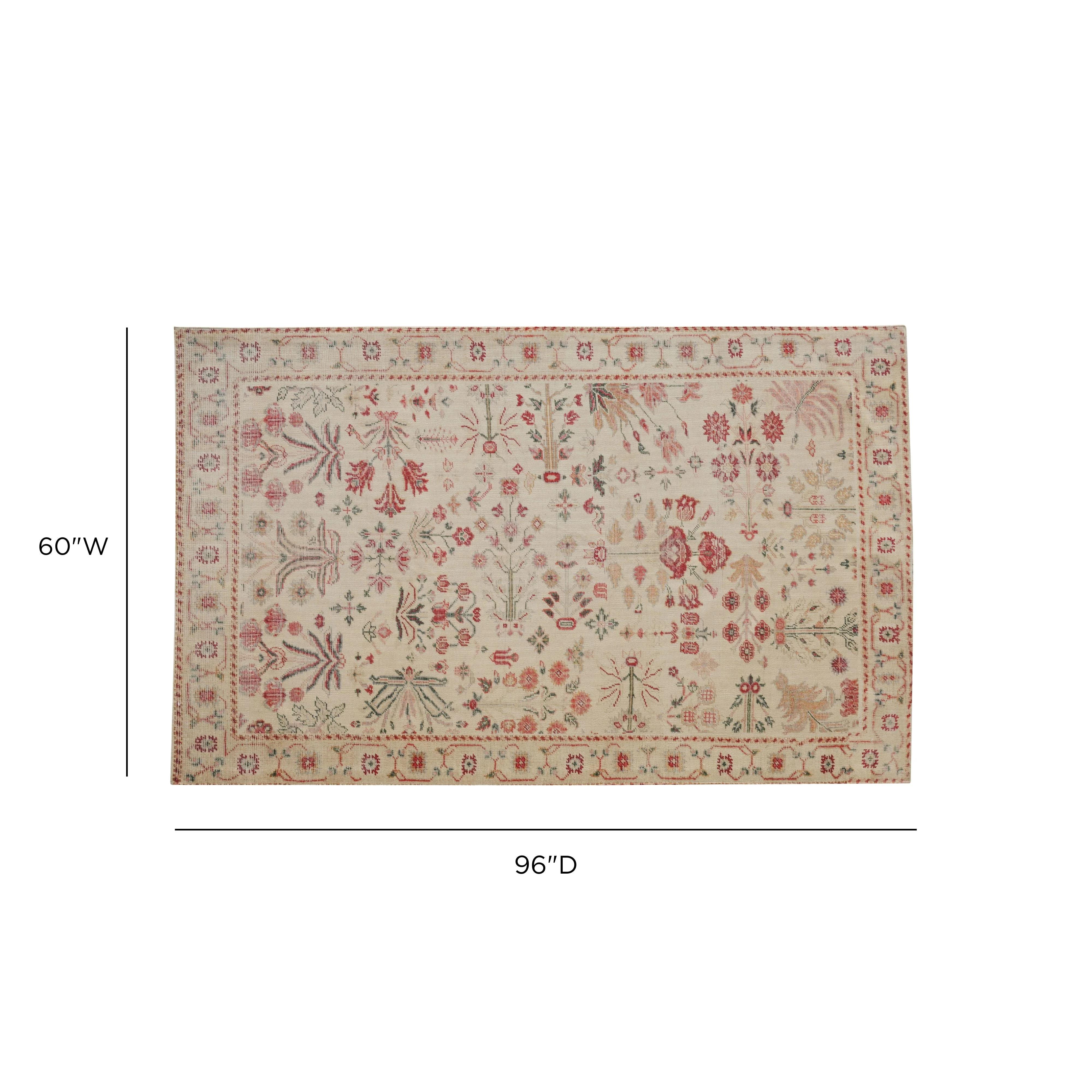 Jardin Hand Woven Wool Area Rug 5'X8' - Image 5