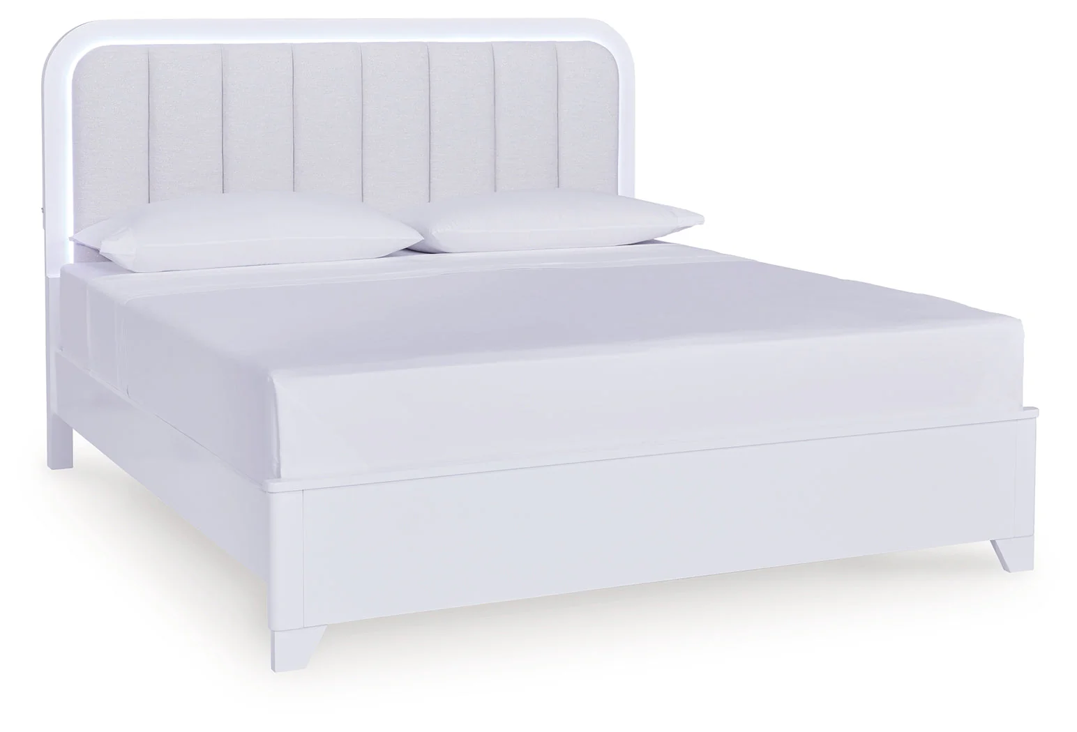 Jarlee White Upholstered Panel Bedroom Set - Image 2