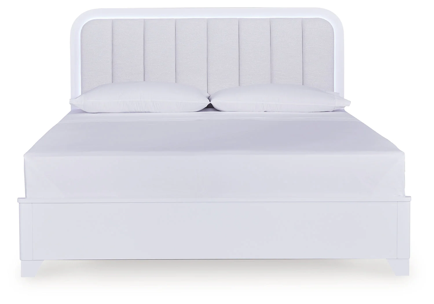 Jarlee White Upholstered Panel Bedroom Set - Image 4