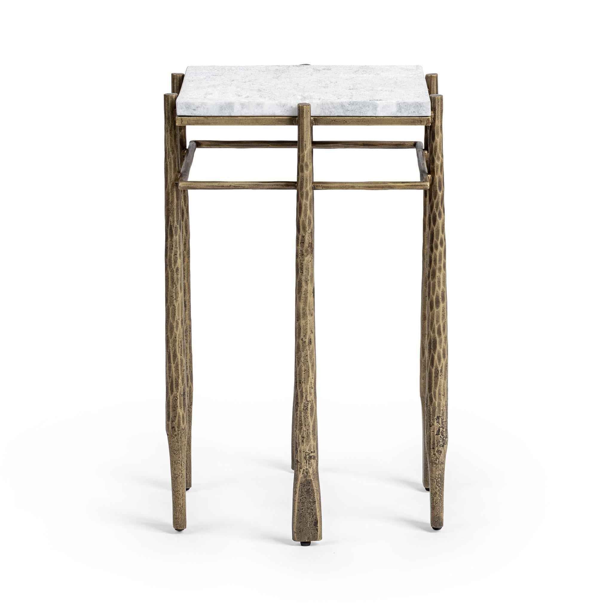 Jasmine End Table - Moonstone White - Image 3
