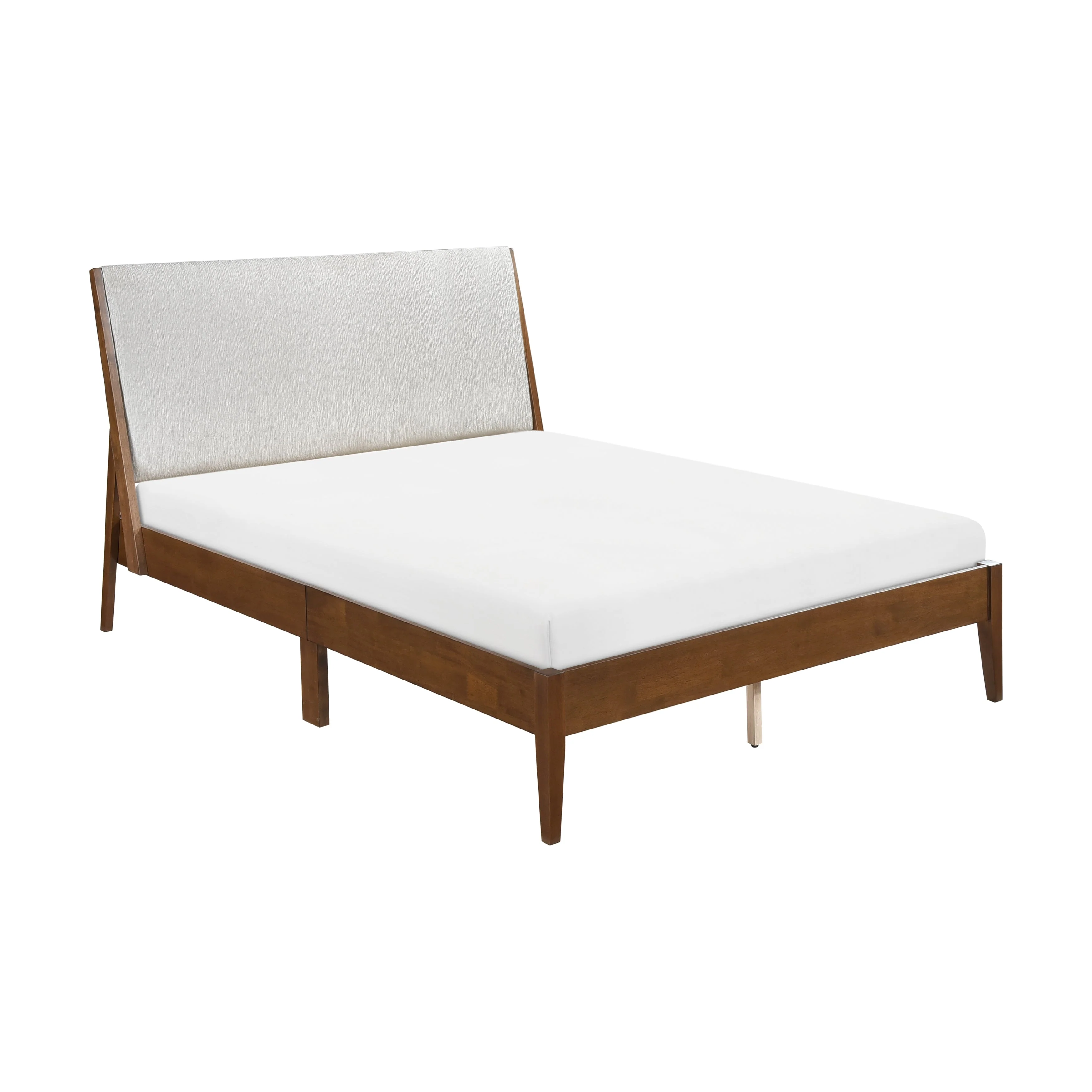 Jasper Light Gray & Chestnut California King Platform Bed - Image 2
