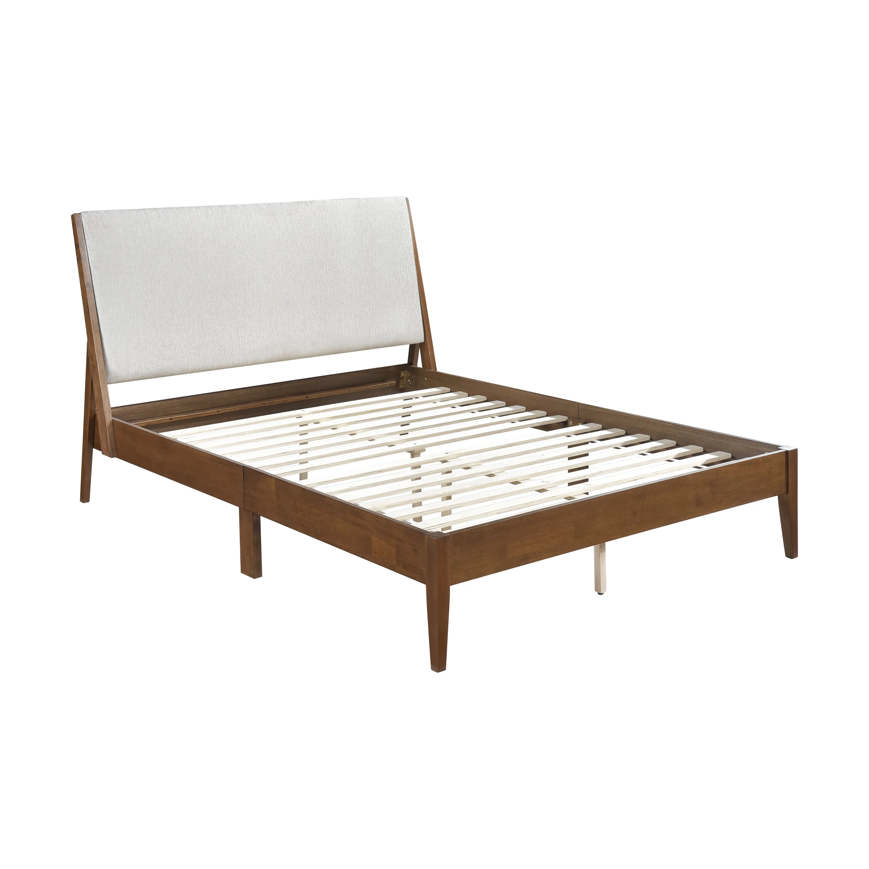 Jasper Light Gray/Chestnut Queen Platform Bed - Image 3