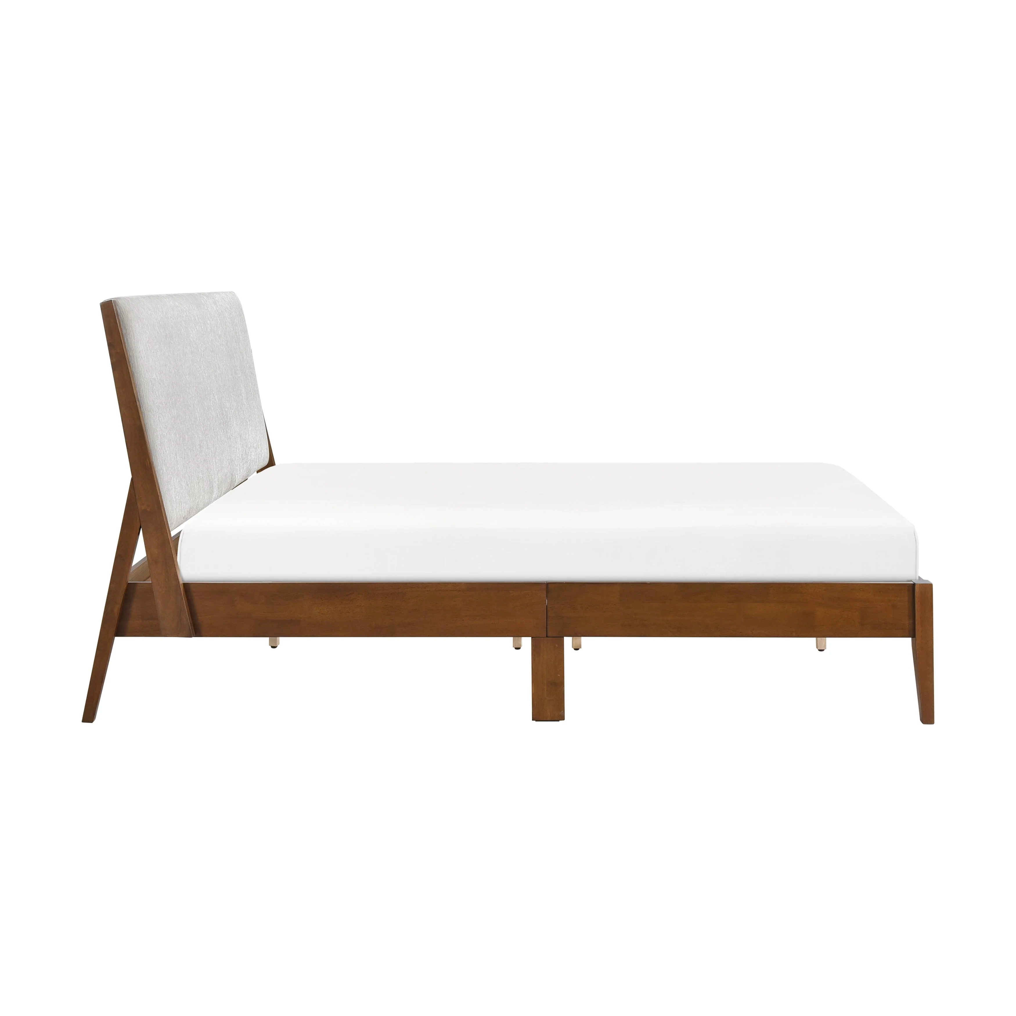 Jasper Light Gray/Chestnut Queen Platform Bed - Image 4