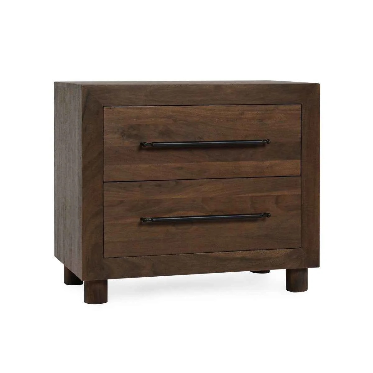 Jaxon 2 Drawer Nightstand - Harvest Brown