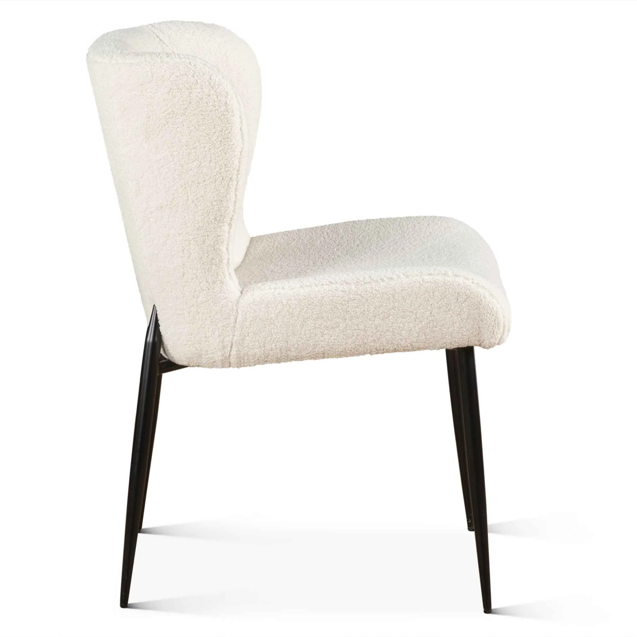 Jennifer 20" Dining Chair in White Boucle - Image 3