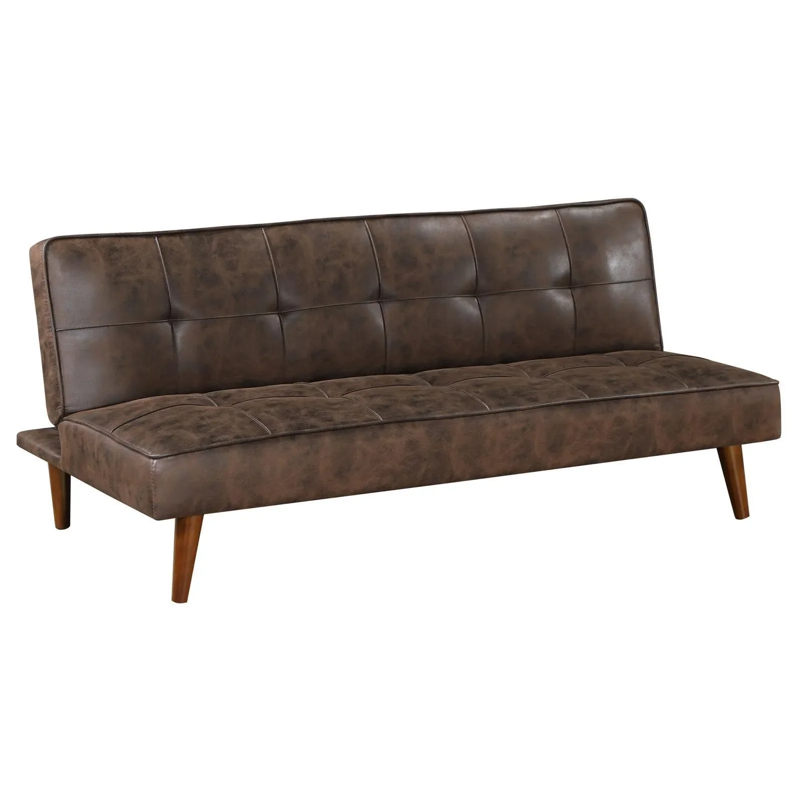 Jenson Upholstered Tufted Convertible Sofa Bed Dark Coffee - Image 12
