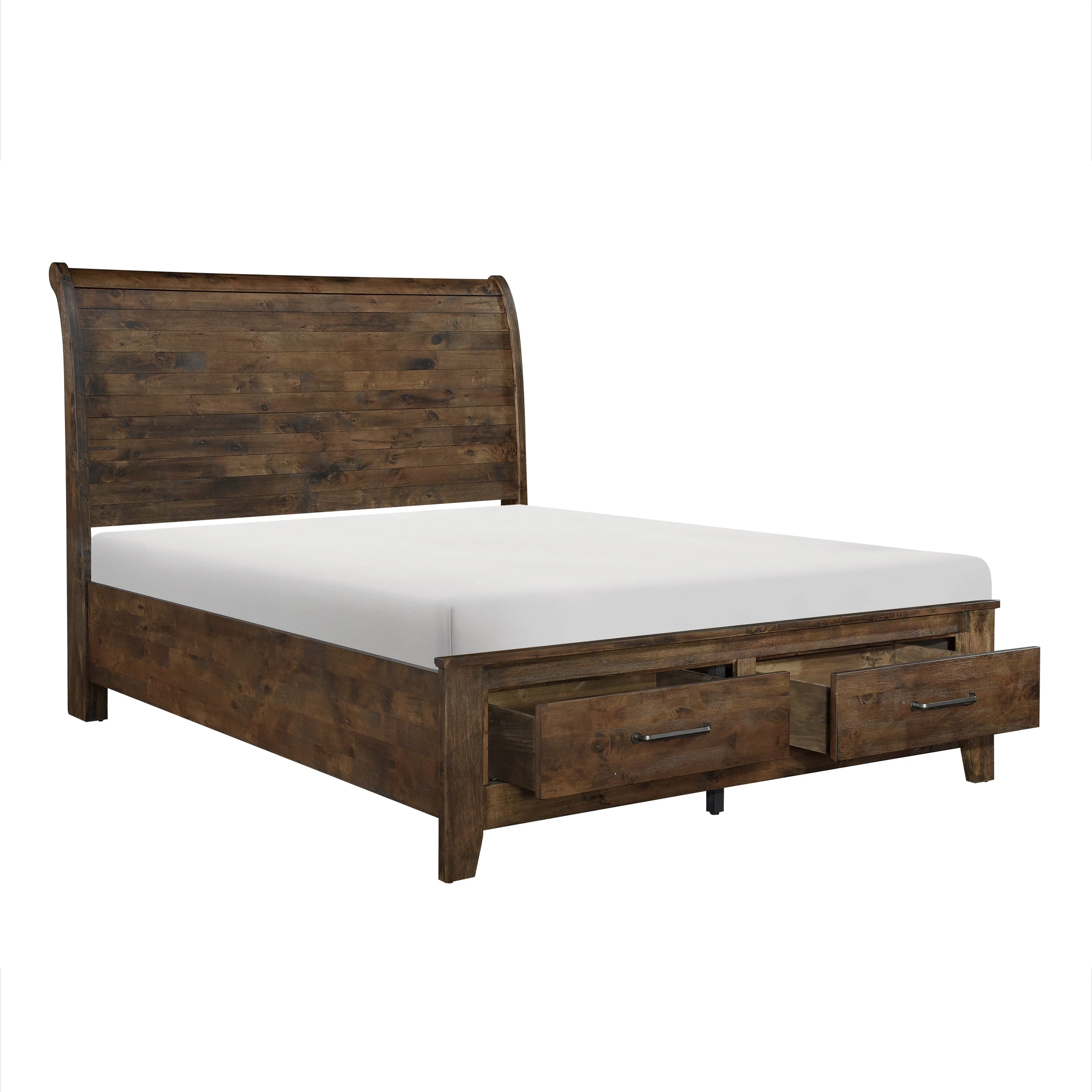 Jerrick Burnished Brown Sleigh Storage Platform Bedroom Set - Image 5