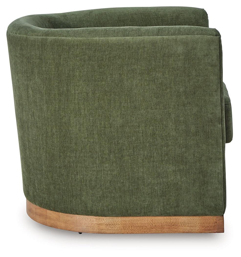 Jersonlow Forest Green Swivel Chair - Image 4