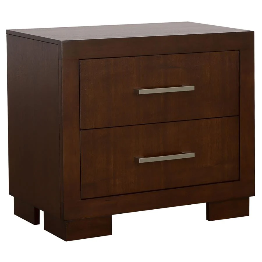 Jessica Cappuccino 5-Piece Eastern King Bedroom Set - Image 5