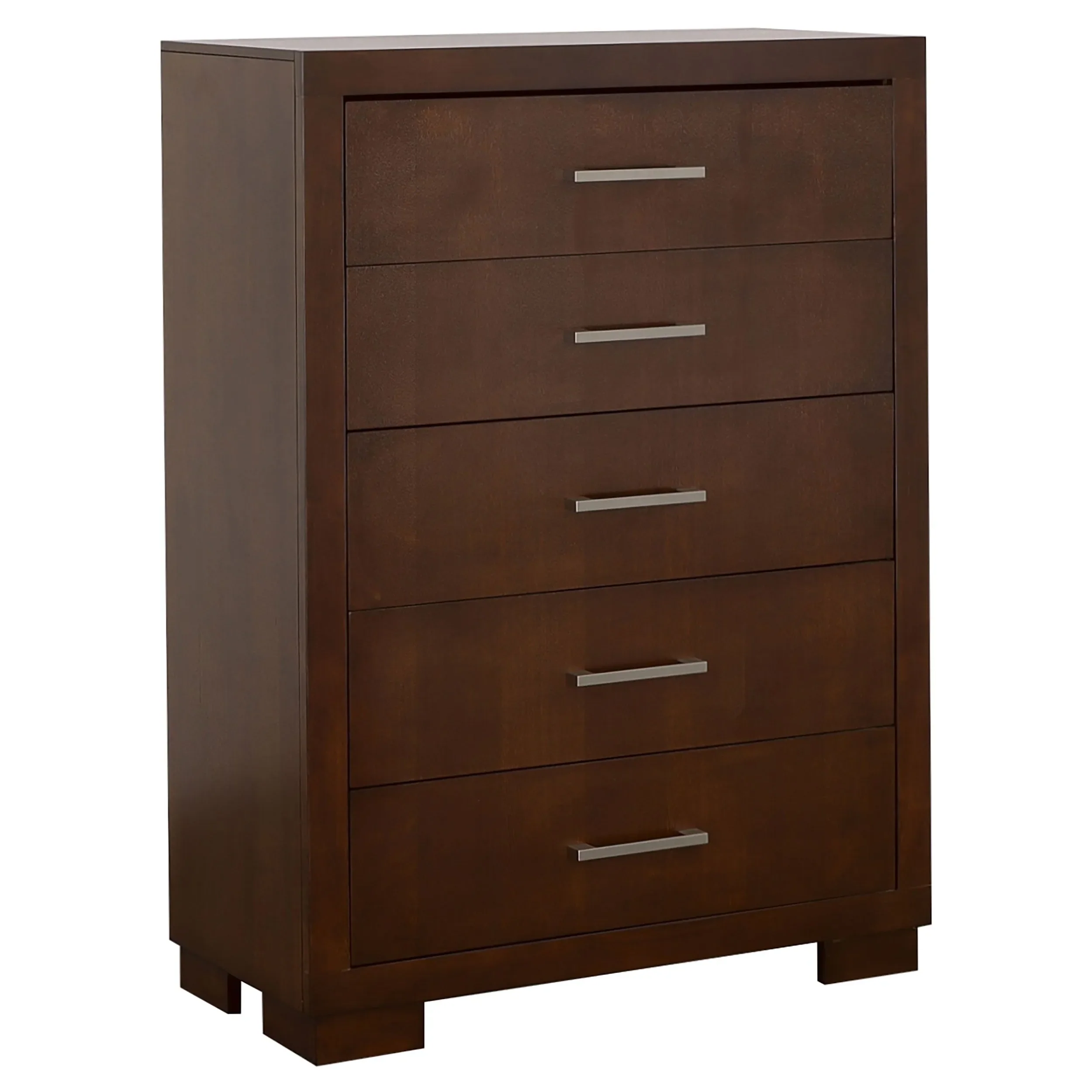 Jessica Cappuccino 5-Piece Queen Bedroom Set with Nightstand Panels - Image 12