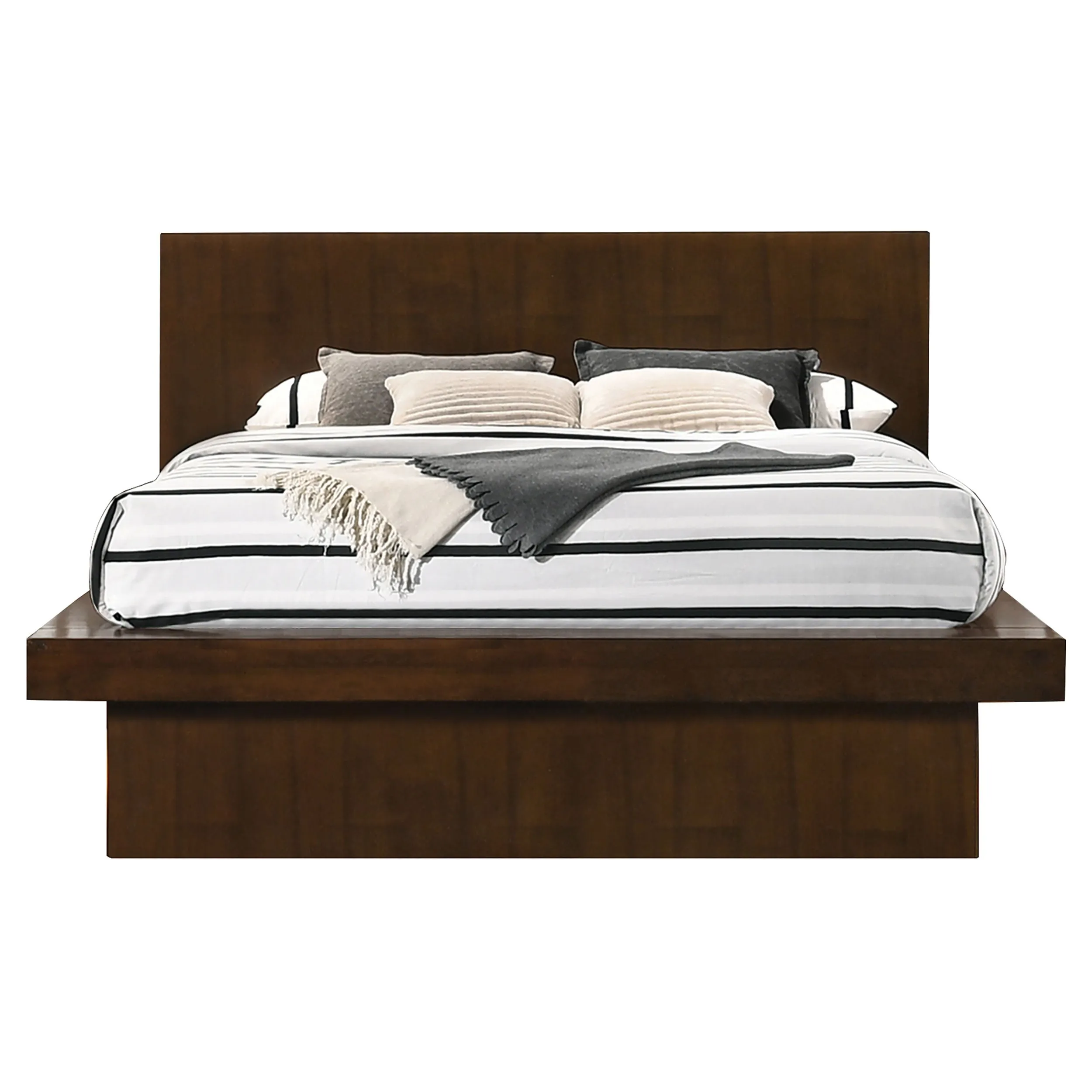 Jessica Cappuccino 5-Piece Queen Bedroom Set with Nightstand Panels - Image 3