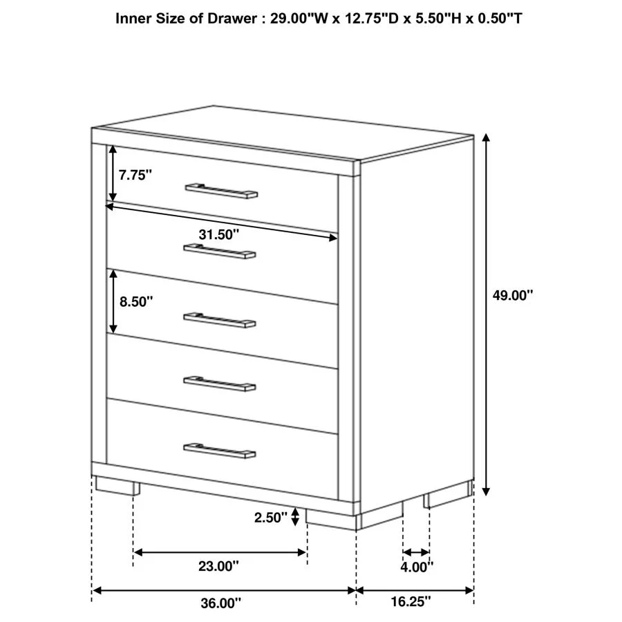 Jessica Cappuccino 6-piece Queen LED Bedroom Set - Image 18