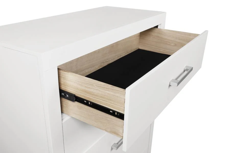 Jessica White 5-Piece King Bedroom Set with Nightstand Panels - Image 13