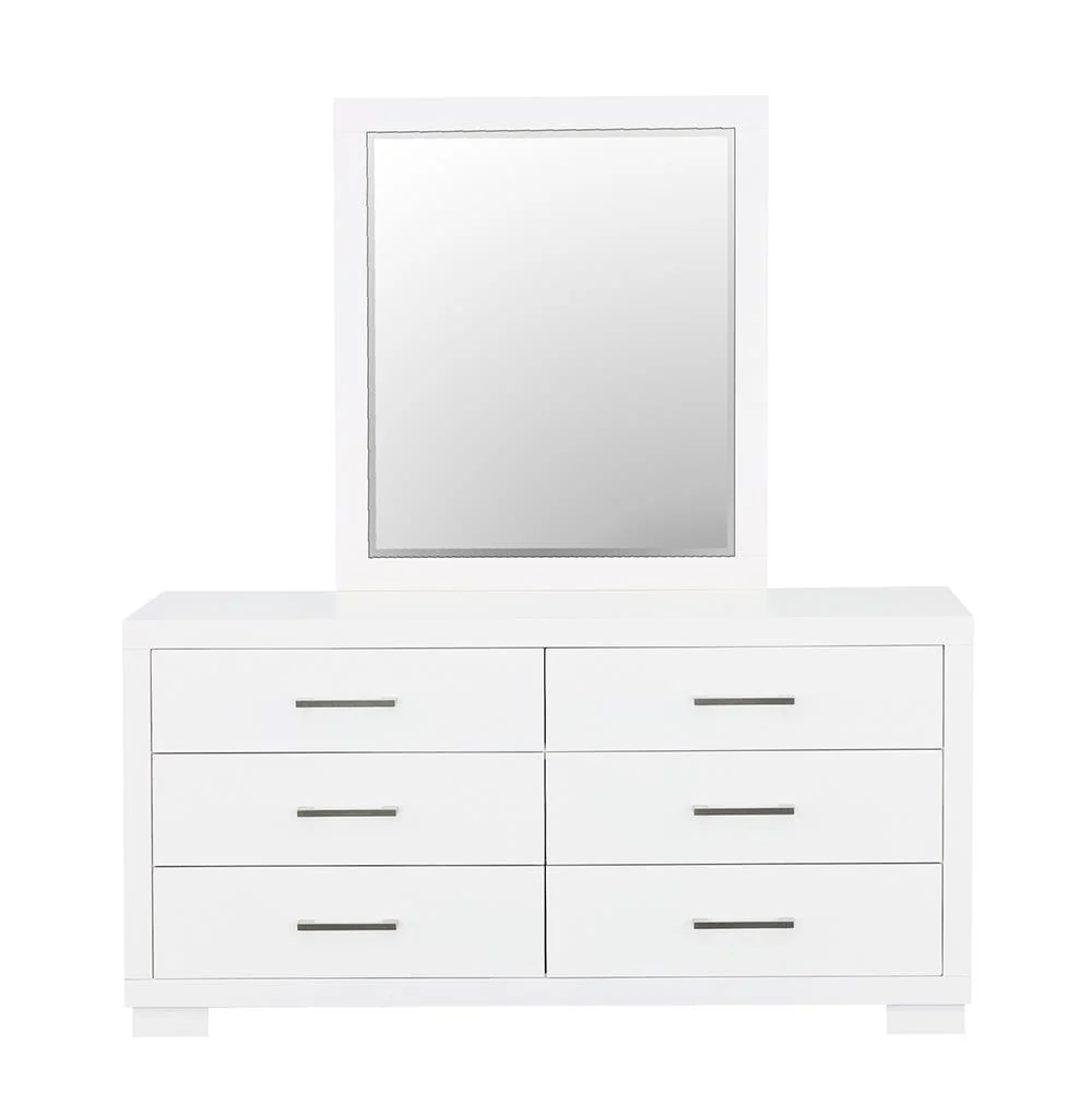 Jessica White Rectangular Mirror - Image 2
