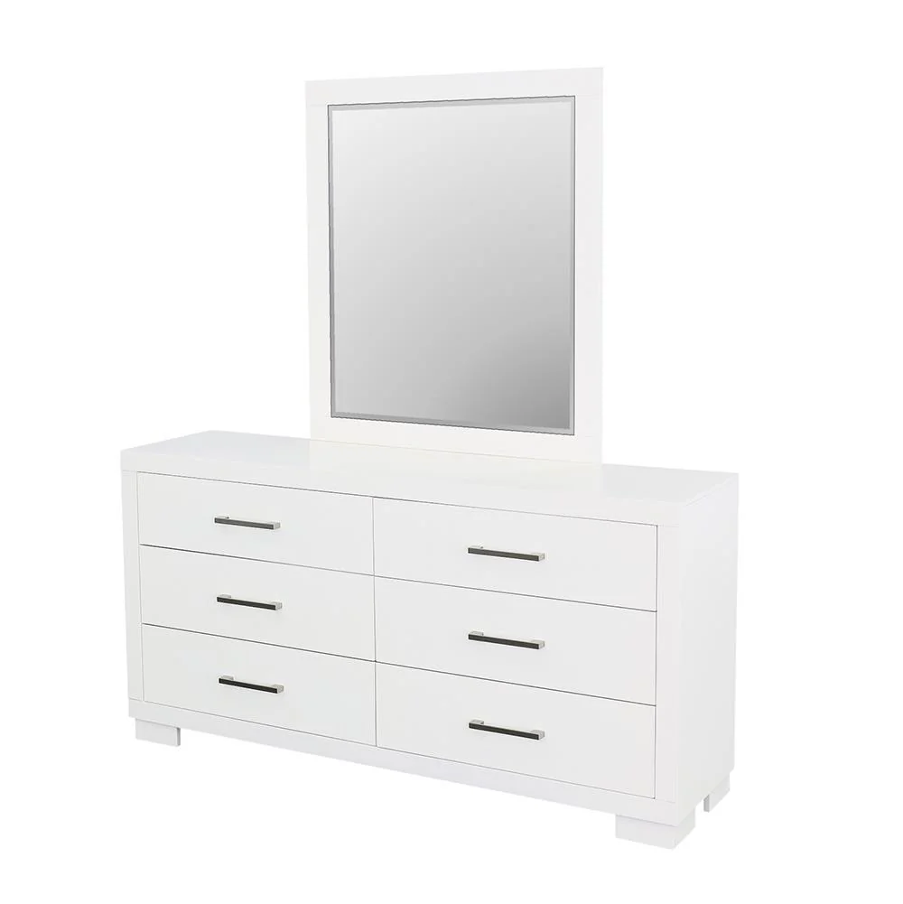 Jessica White Rectangular Mirror - Image 3
