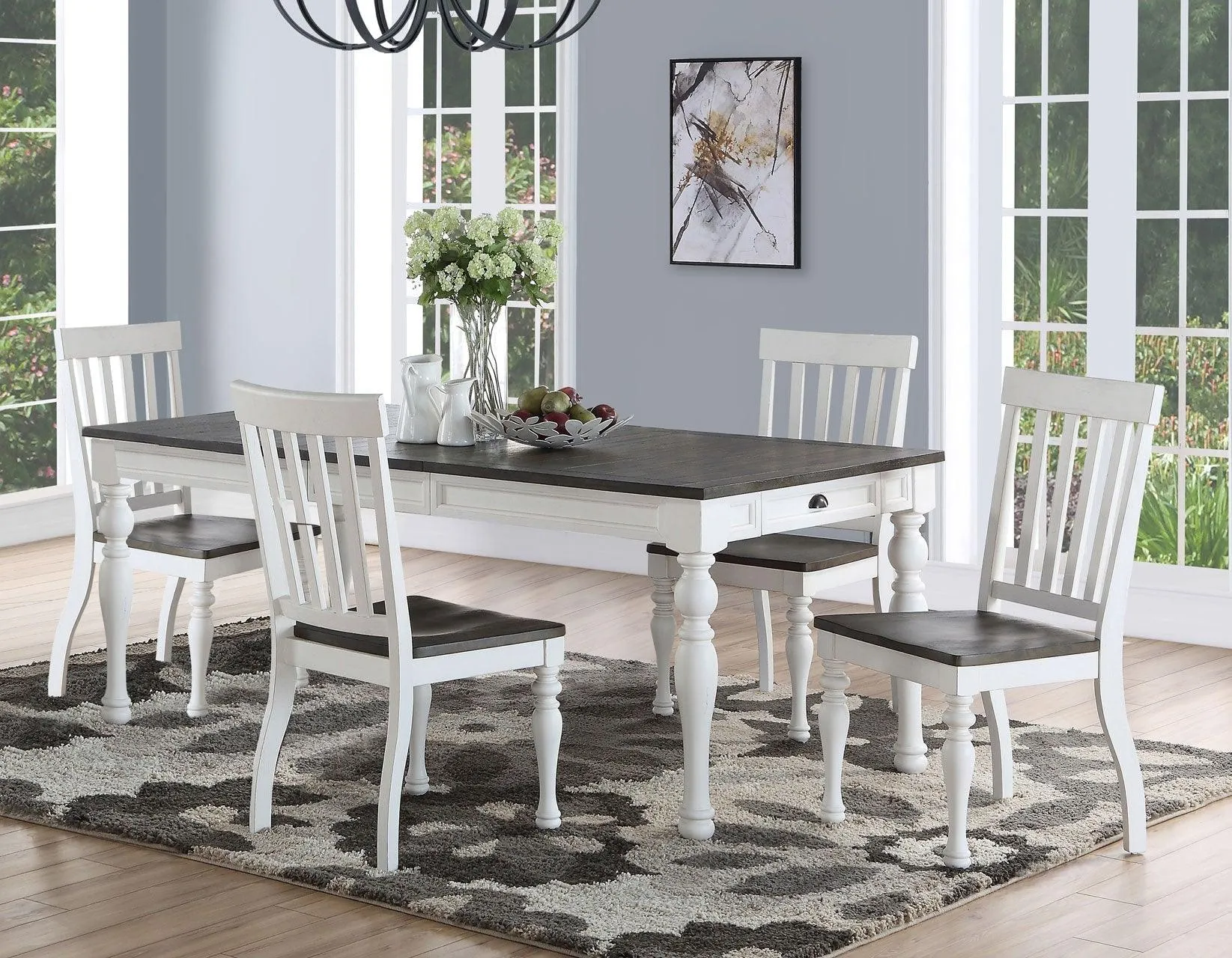 Joanna 64-80 inch Dining Table w/ 16″Leaf - Image 7