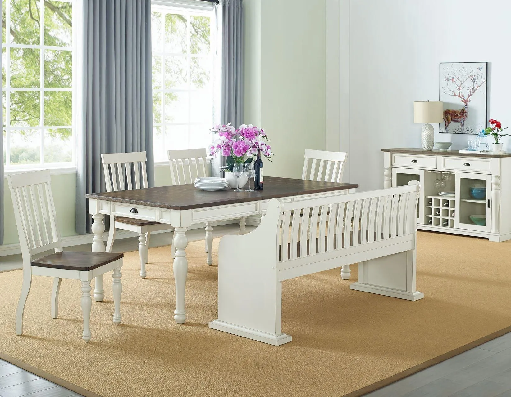 Joanna Bench with Back - Image 2