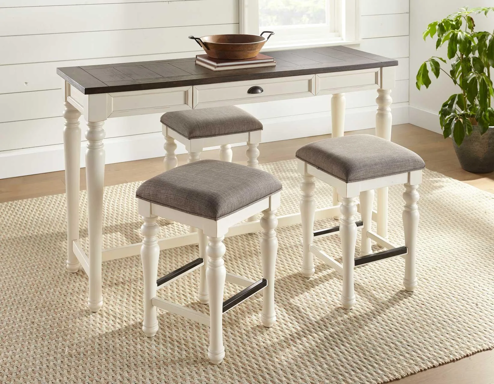 Joanna Ivory/Mocha 4-Piece Sofa Bar Set