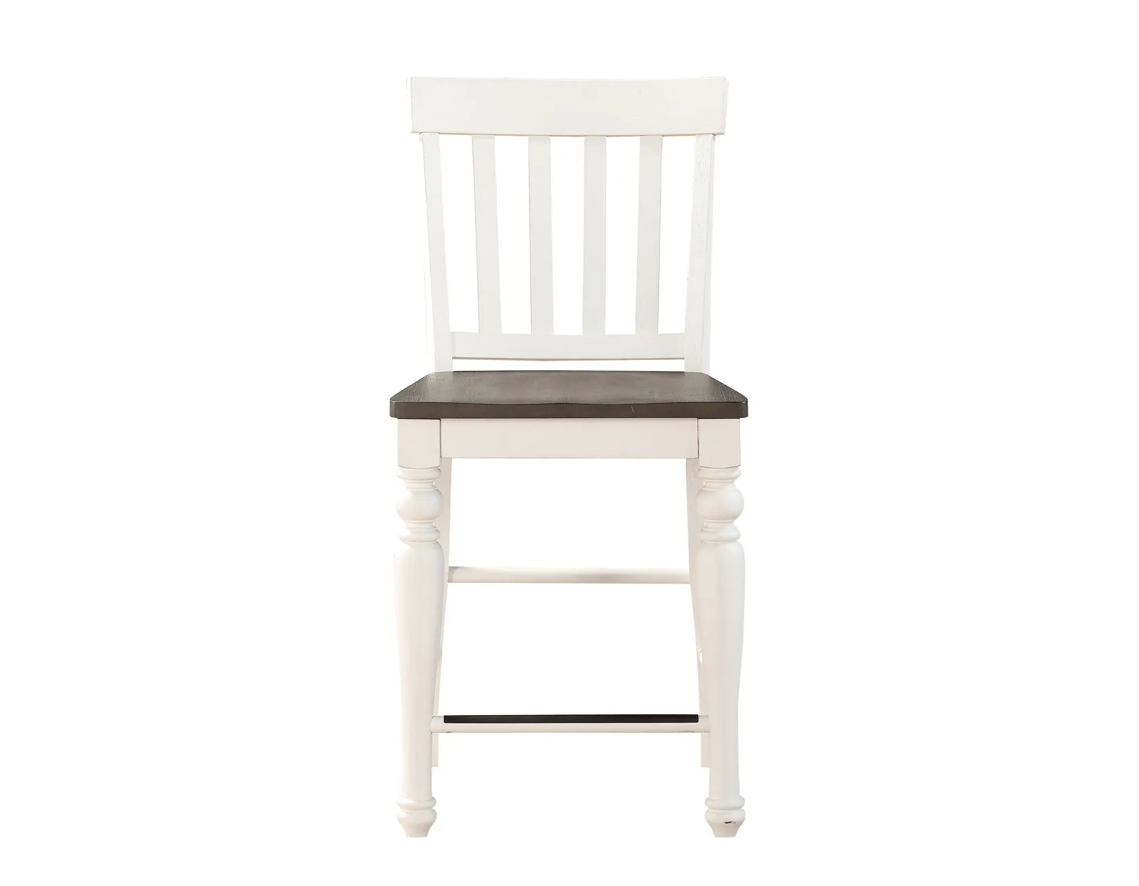 Joanna Ivory/Mocha Counter Height Dining Set with Lazy Susan - Image 6