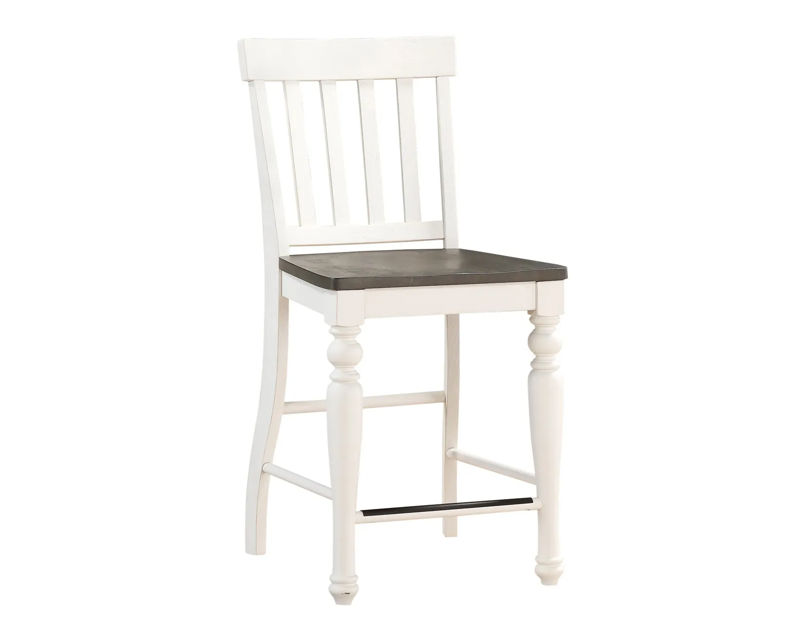 Joanna Ivory/Mocha Counter Height Dining Set with Lazy Susan - Image 9