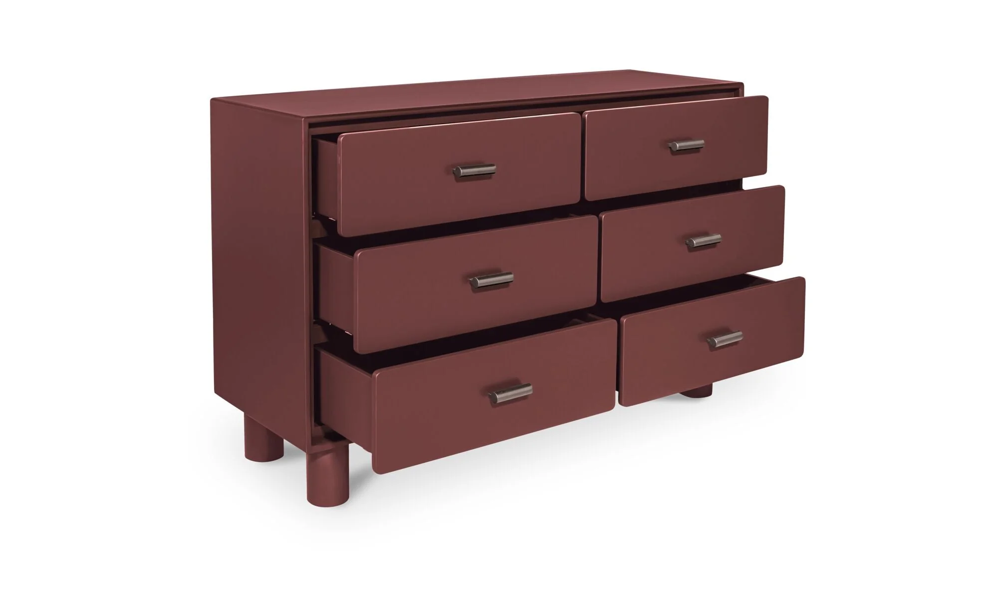 Jolene 6 Drawer Dresser Deep Red - Image 2