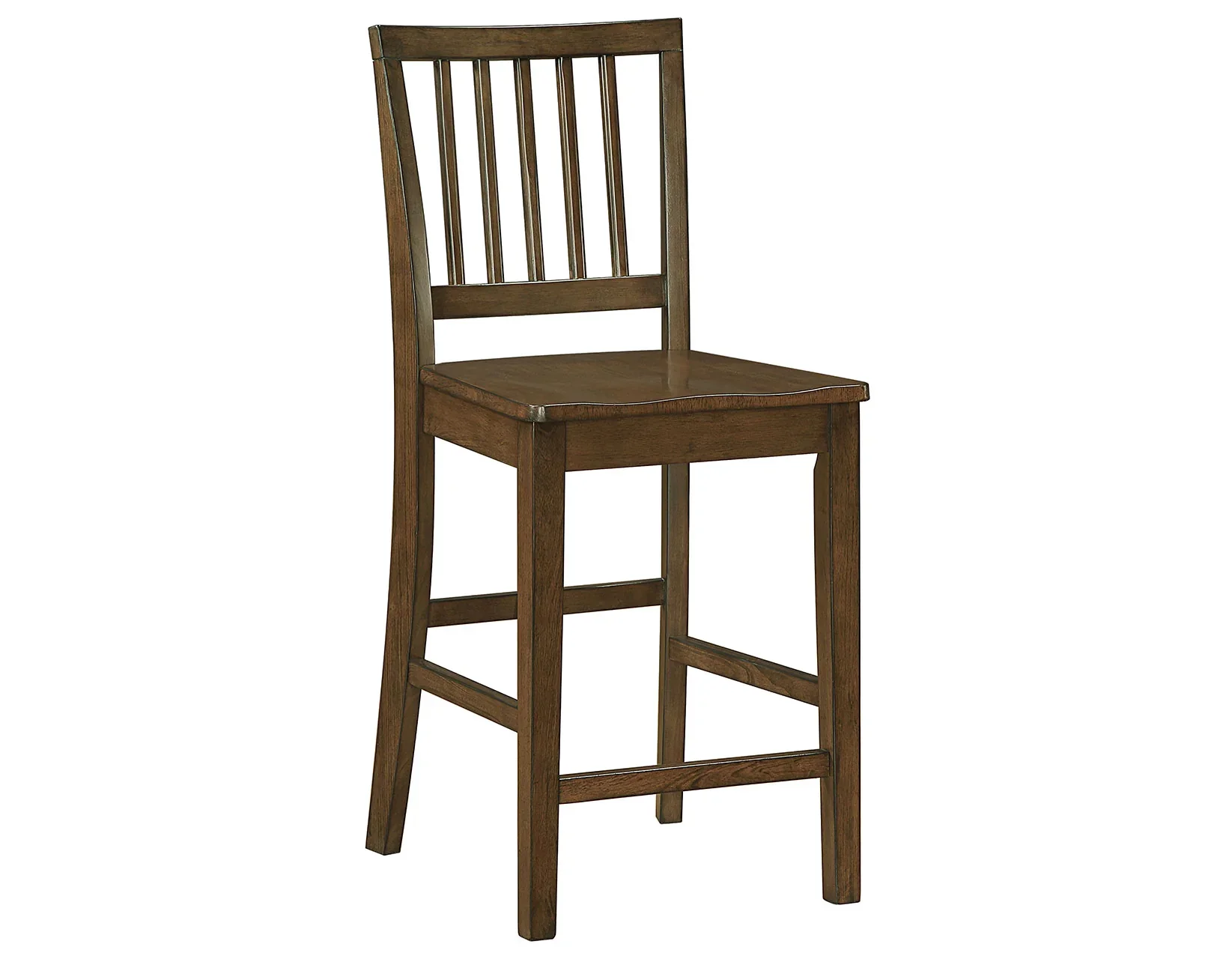 Joplin Solid Wood Walnut Finish  24″ Farmhouse Counter Stool, Set of 2 - Image 5