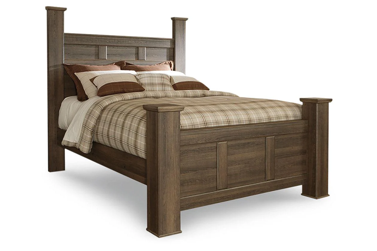 Juararo Dark Brown Queen Poster Bed - Image 6