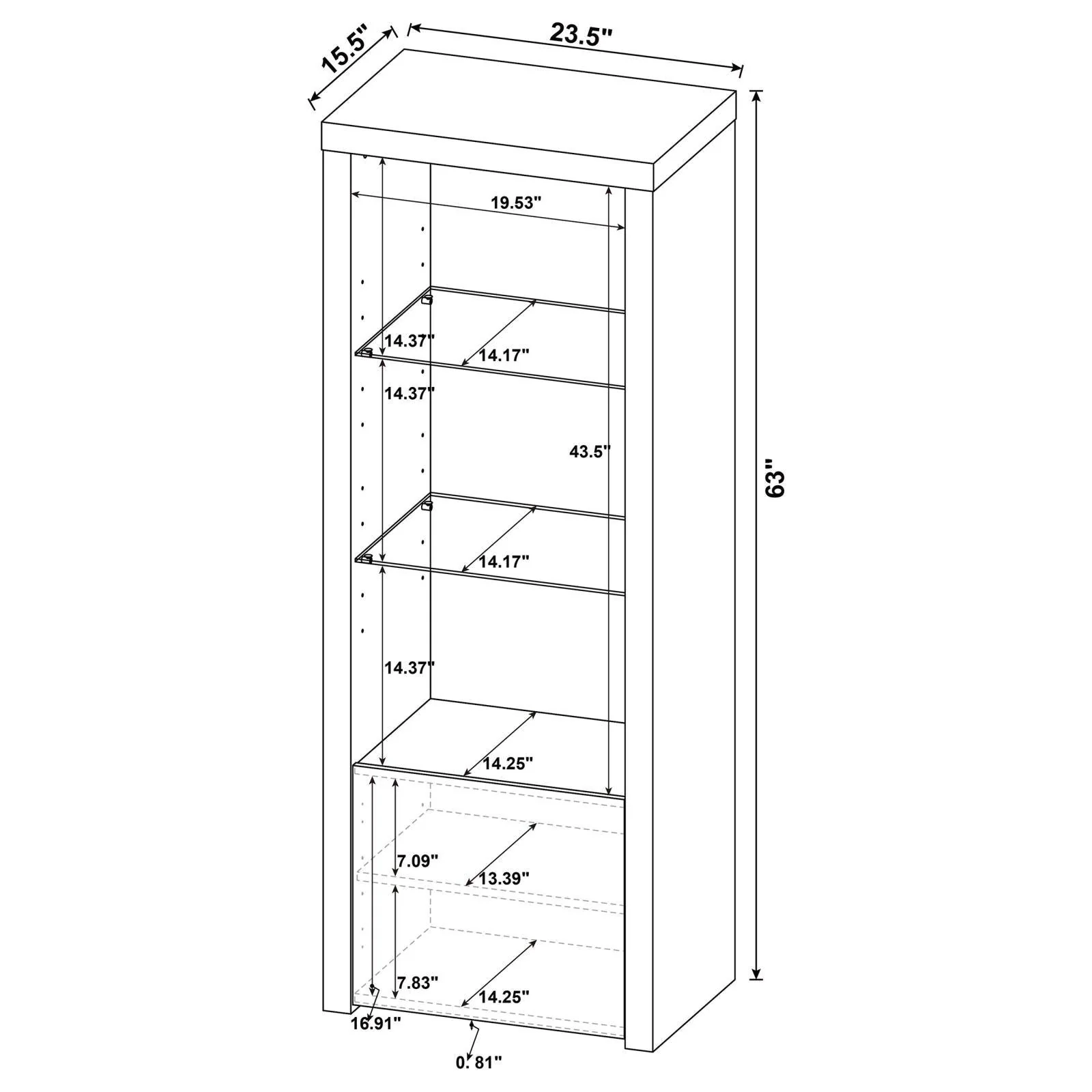 Jude White High Gloss 3-piece Entertainment Center With 71" TV Stand - Image 13