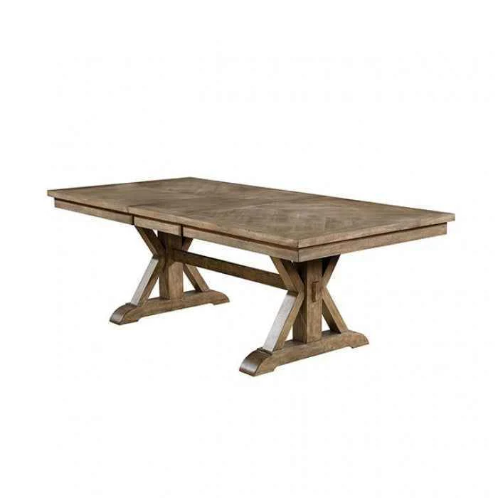 Julia Light Oak/Beige 9-Piece Dining Room Set - Image 4