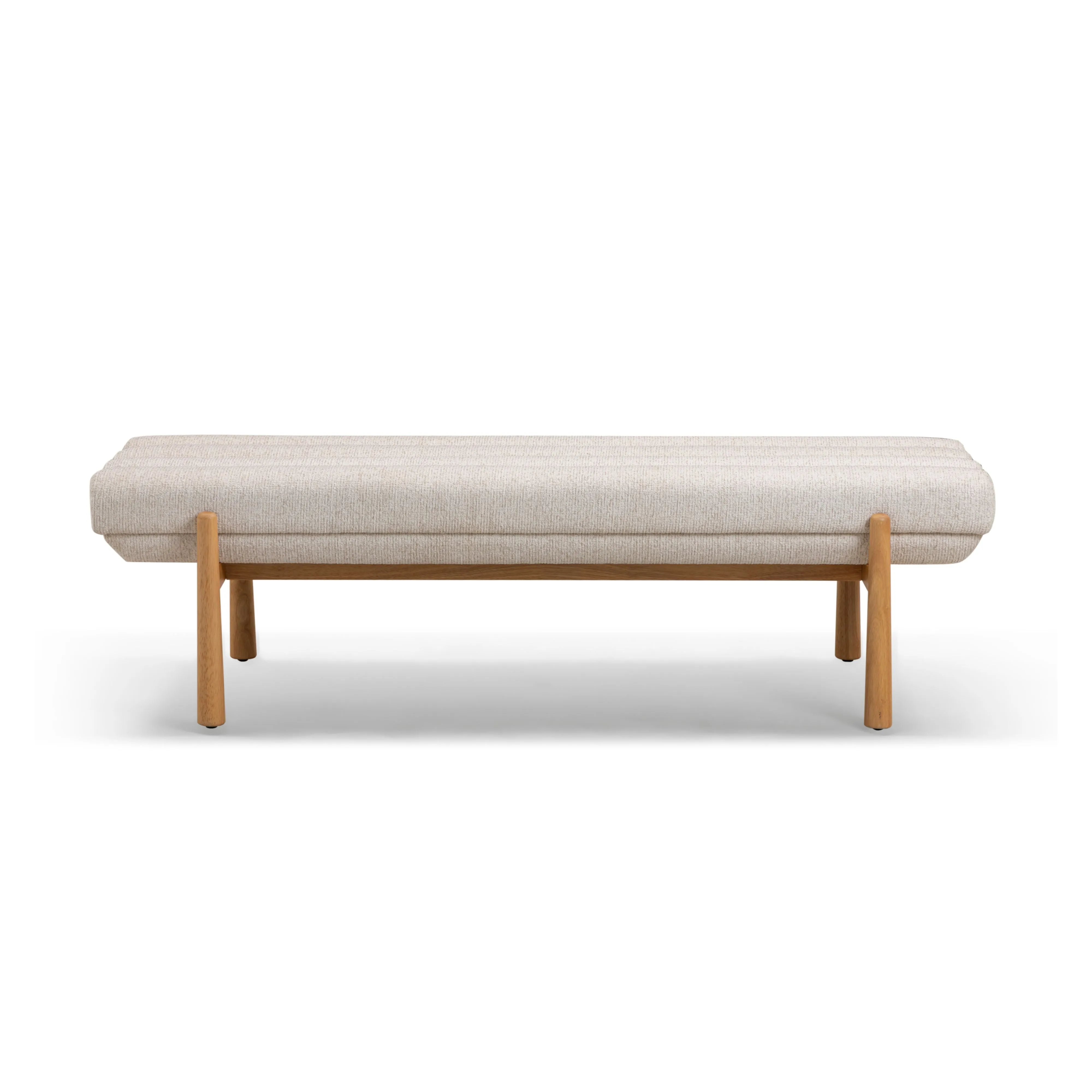 Julianna 56" Textured Fabric Bench