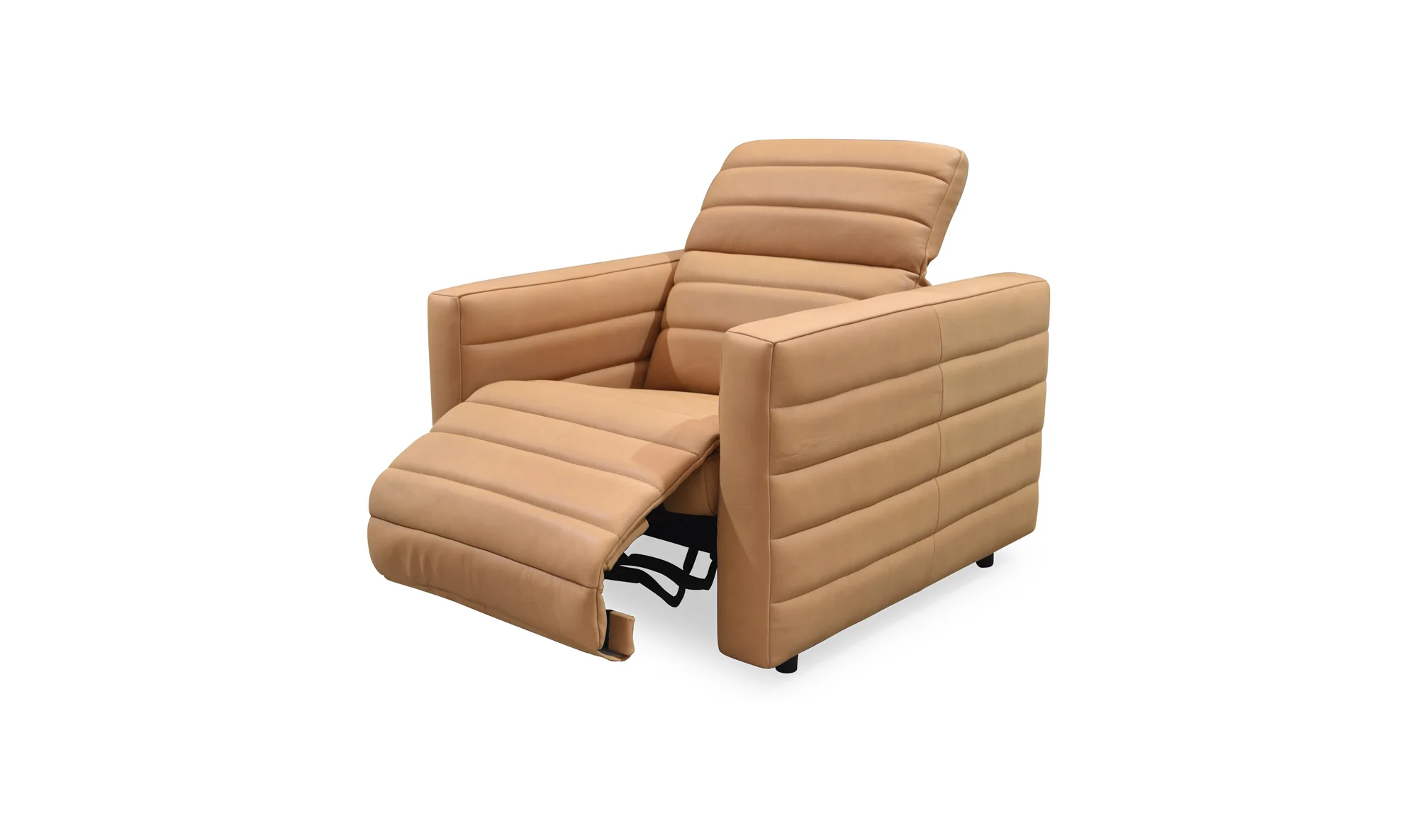 Juno Power Recliner Chair Tan Leather - Image 2