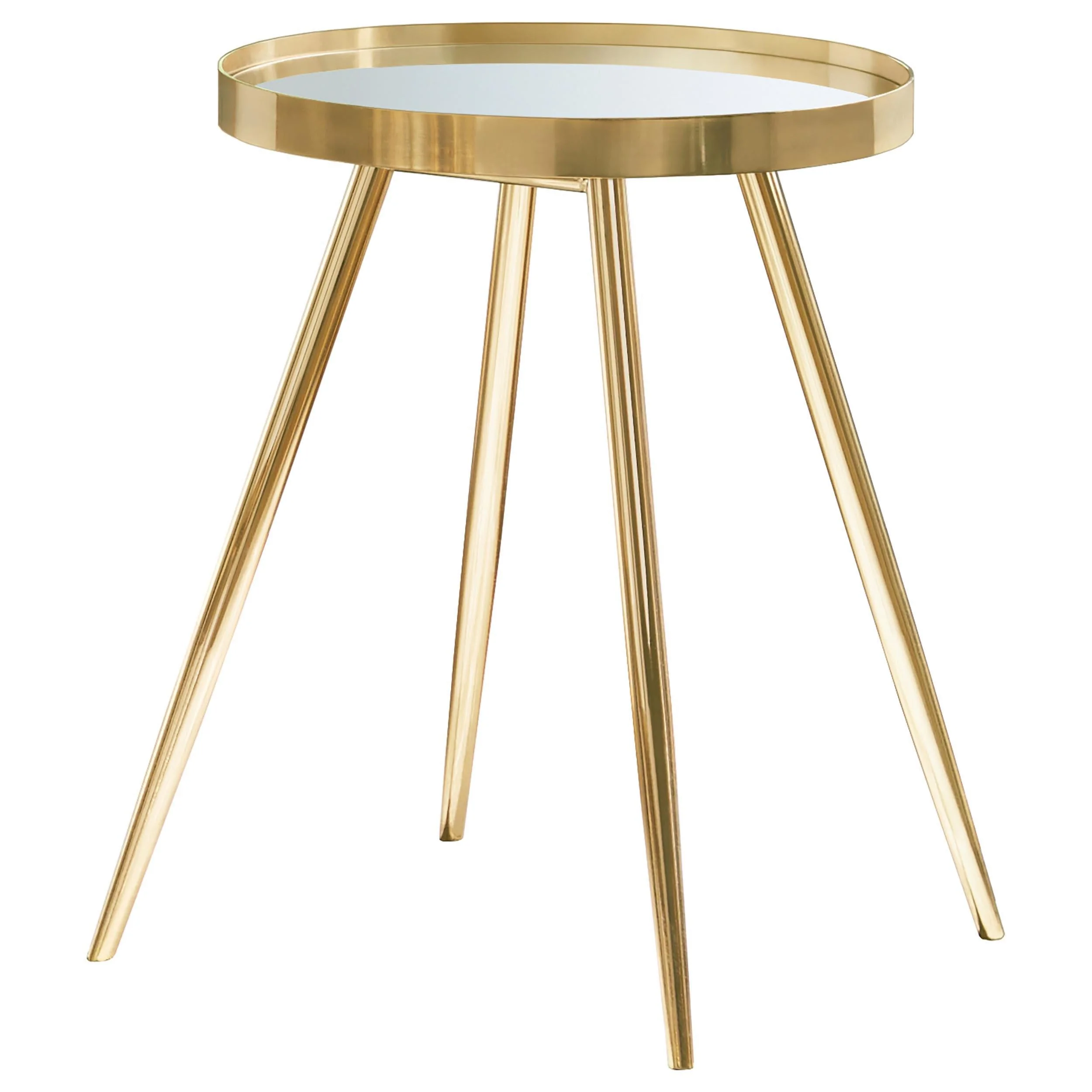 Kaelyn Gold 3-Piece Round Coffee and End Table Set - Image 3