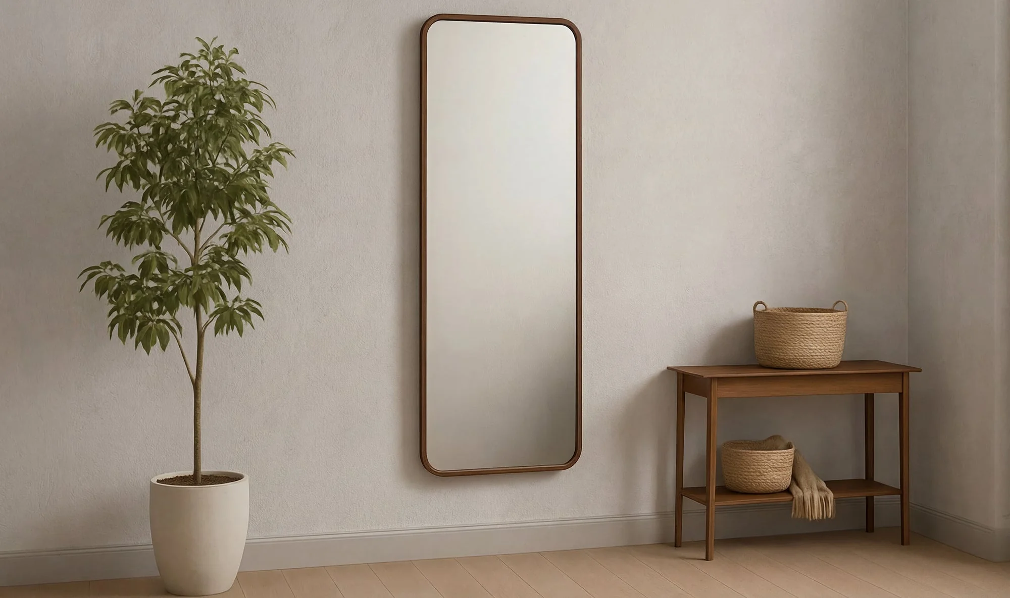 Kai Floor Mirror Walnut - Image 3
